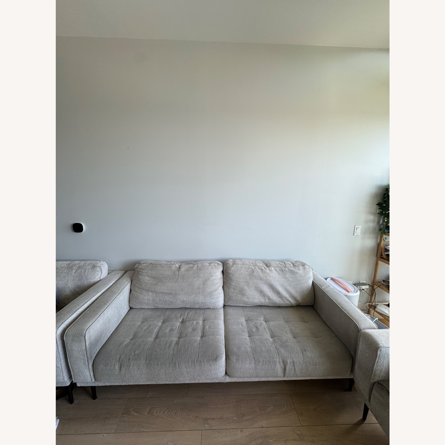 White Fabric Sofa - image-1