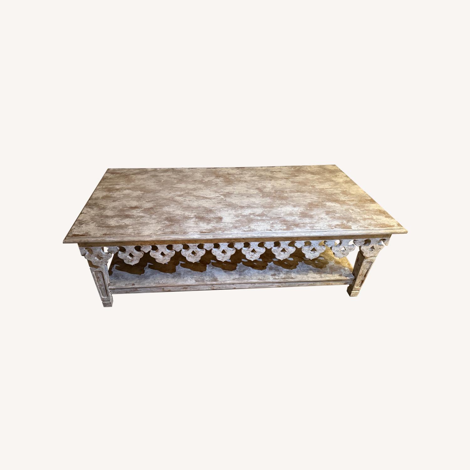 Belgian Apron Wood Coffee Table - image-0