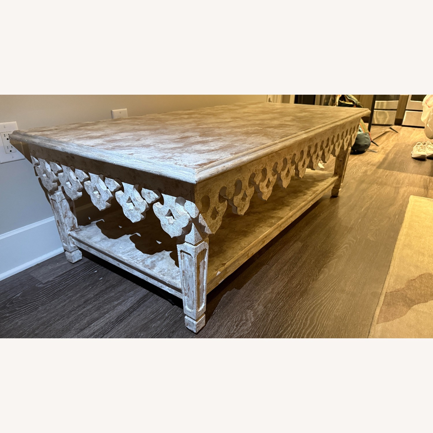 Belgian Apron Wood Coffee Table - image-2