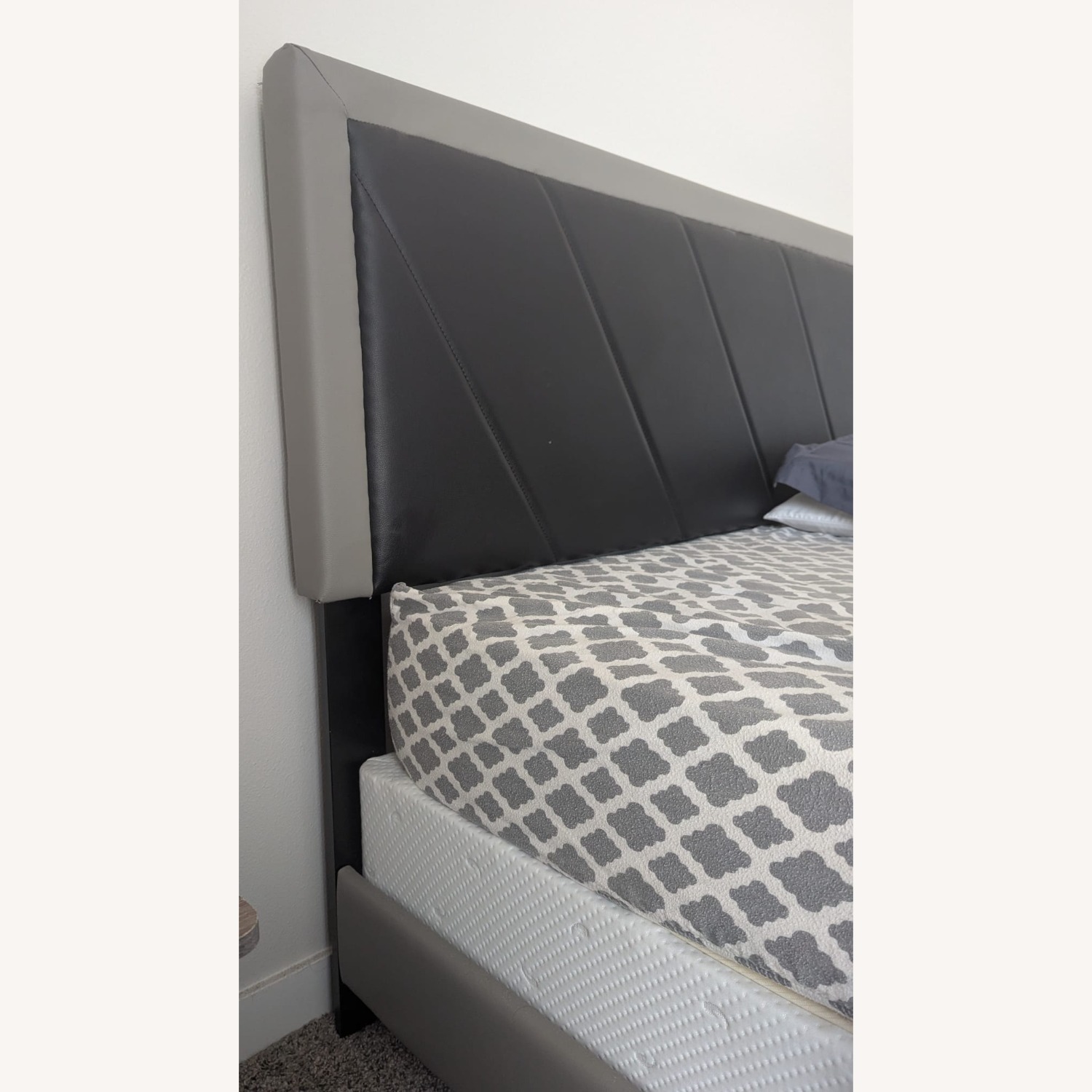 Soren Upholstered Faux Leather Platform Bed - image-2