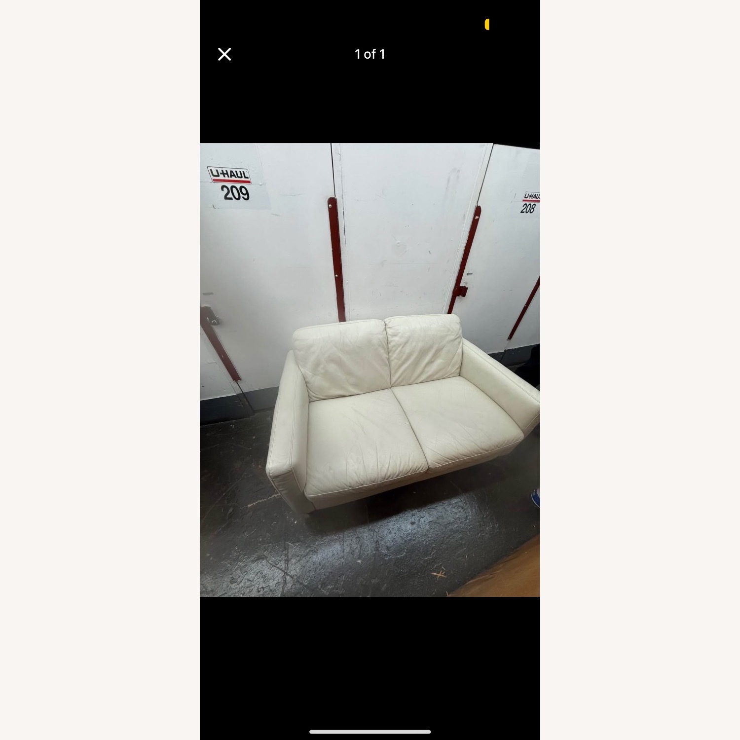 Two Seater White Couch - image-1