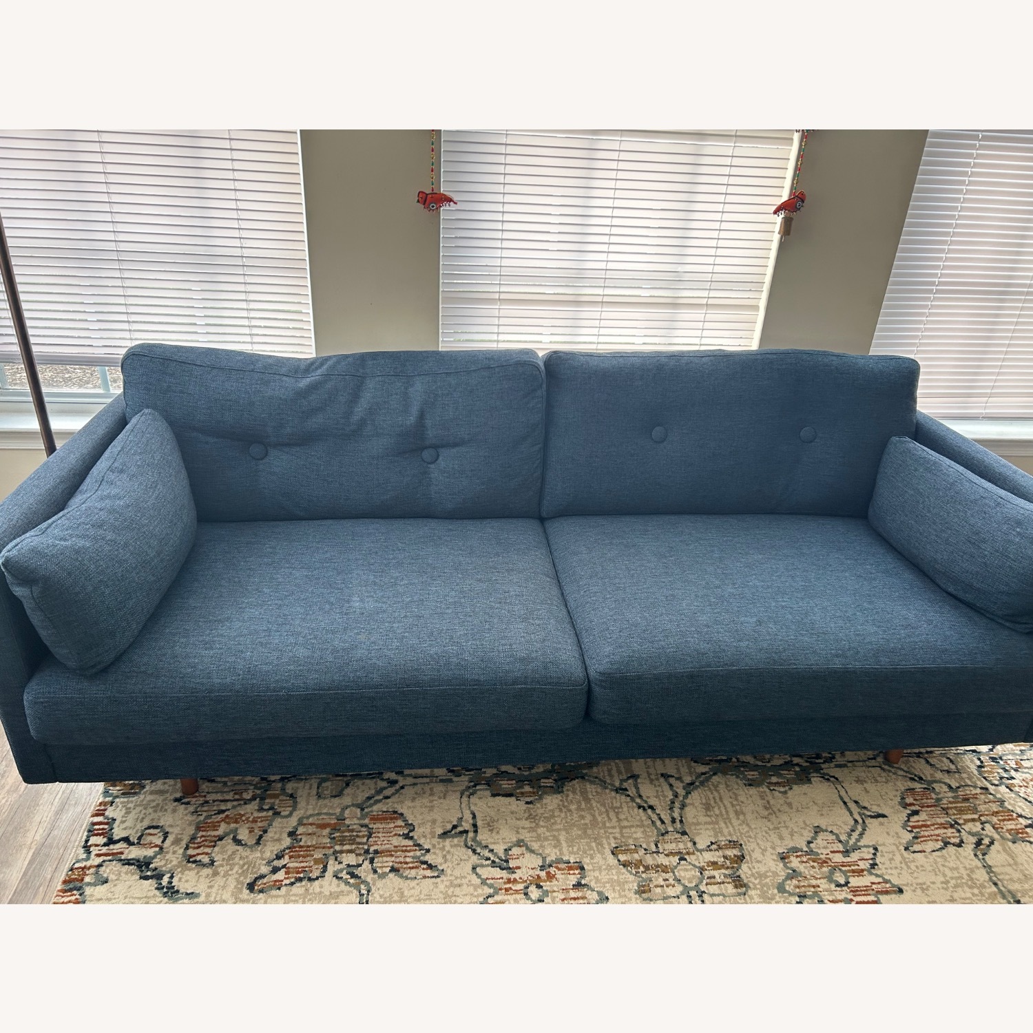 Article Anton 74" Loveseat - Twilight Blue - image-1