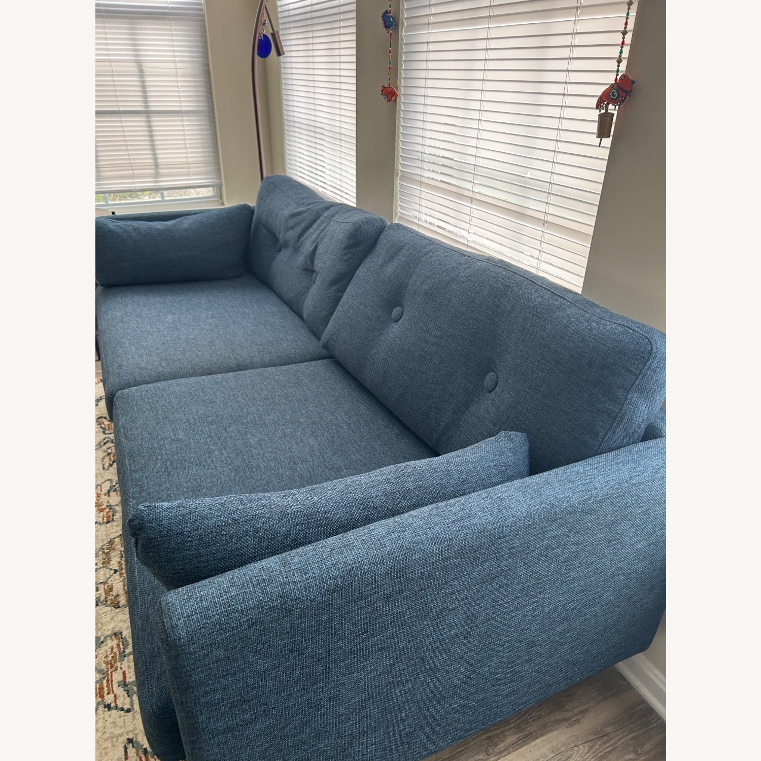 Article Anton 74" Loveseat - Twilight Blue - image-3