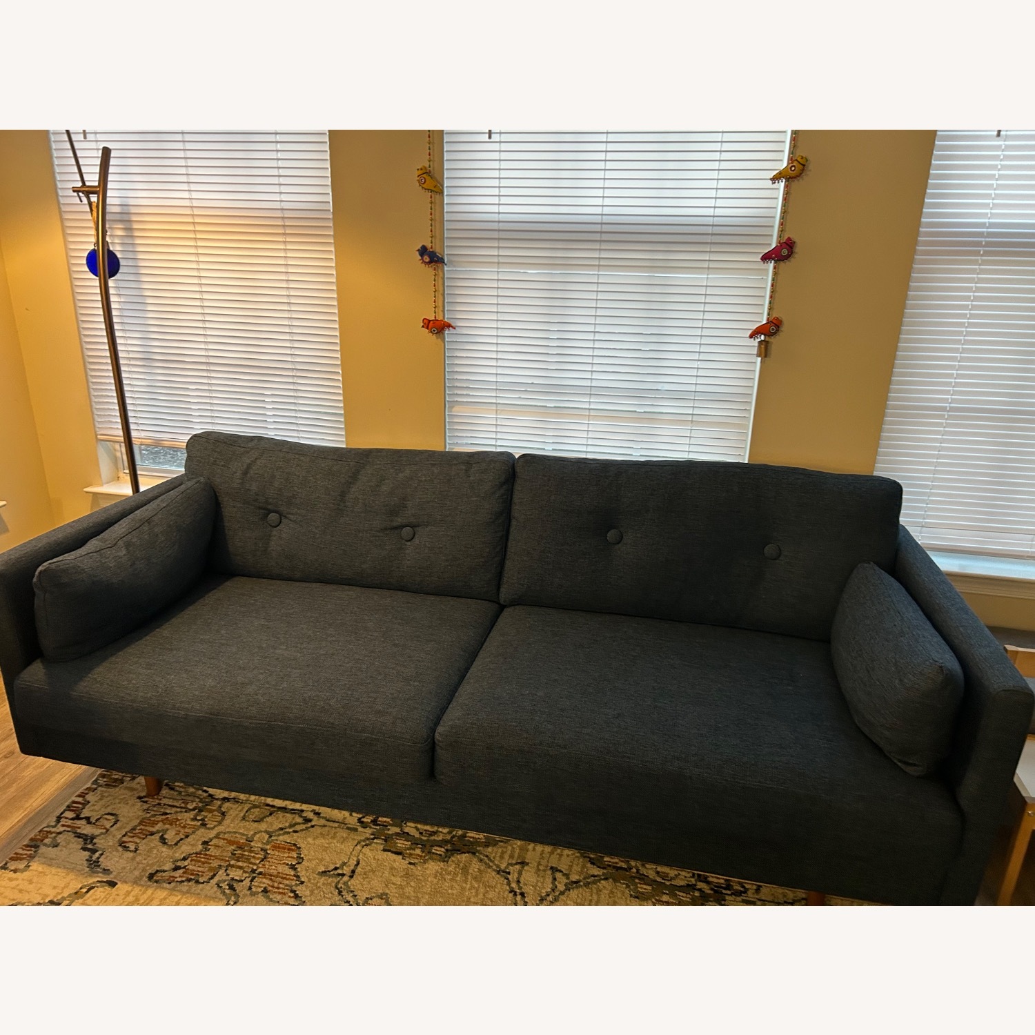 Article Anton 74" Loveseat - Twilight Blue - image-6