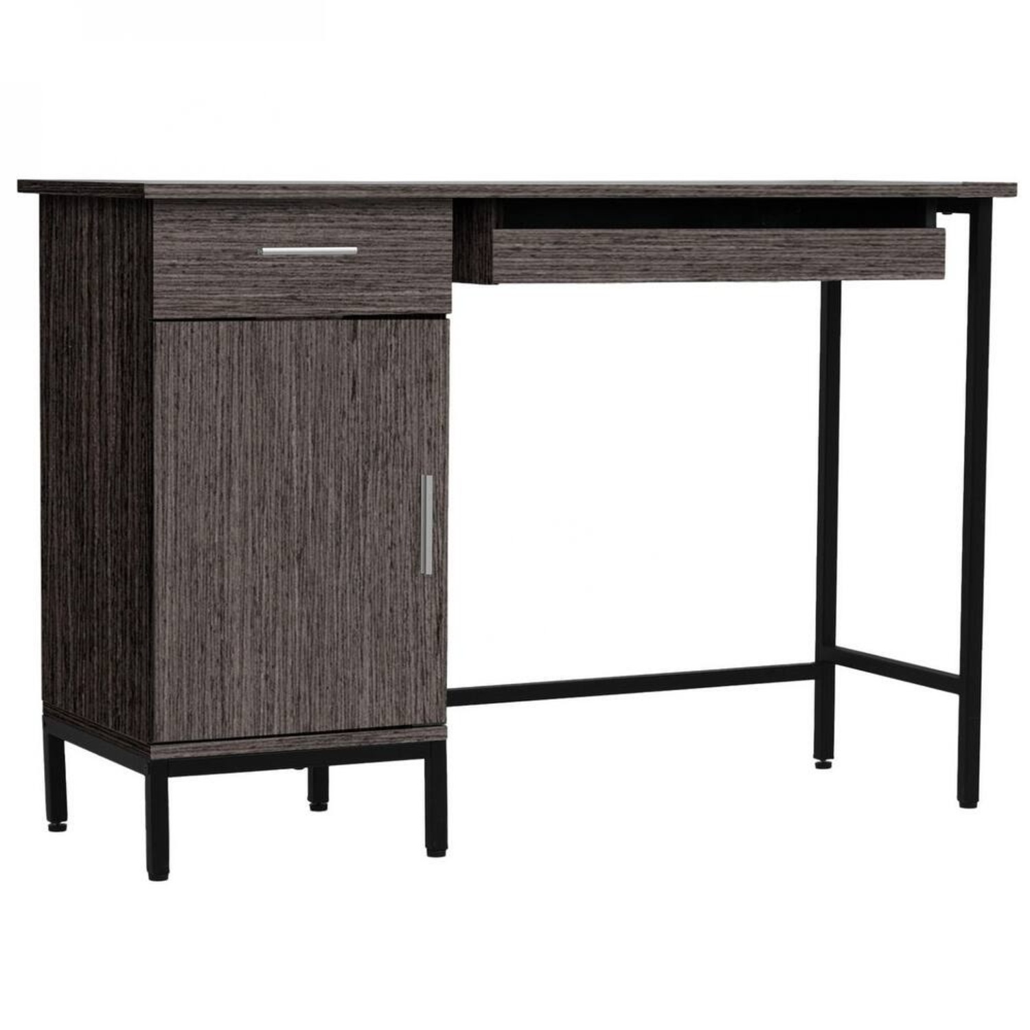 Computer Desk with Tray and Drawers - image-4