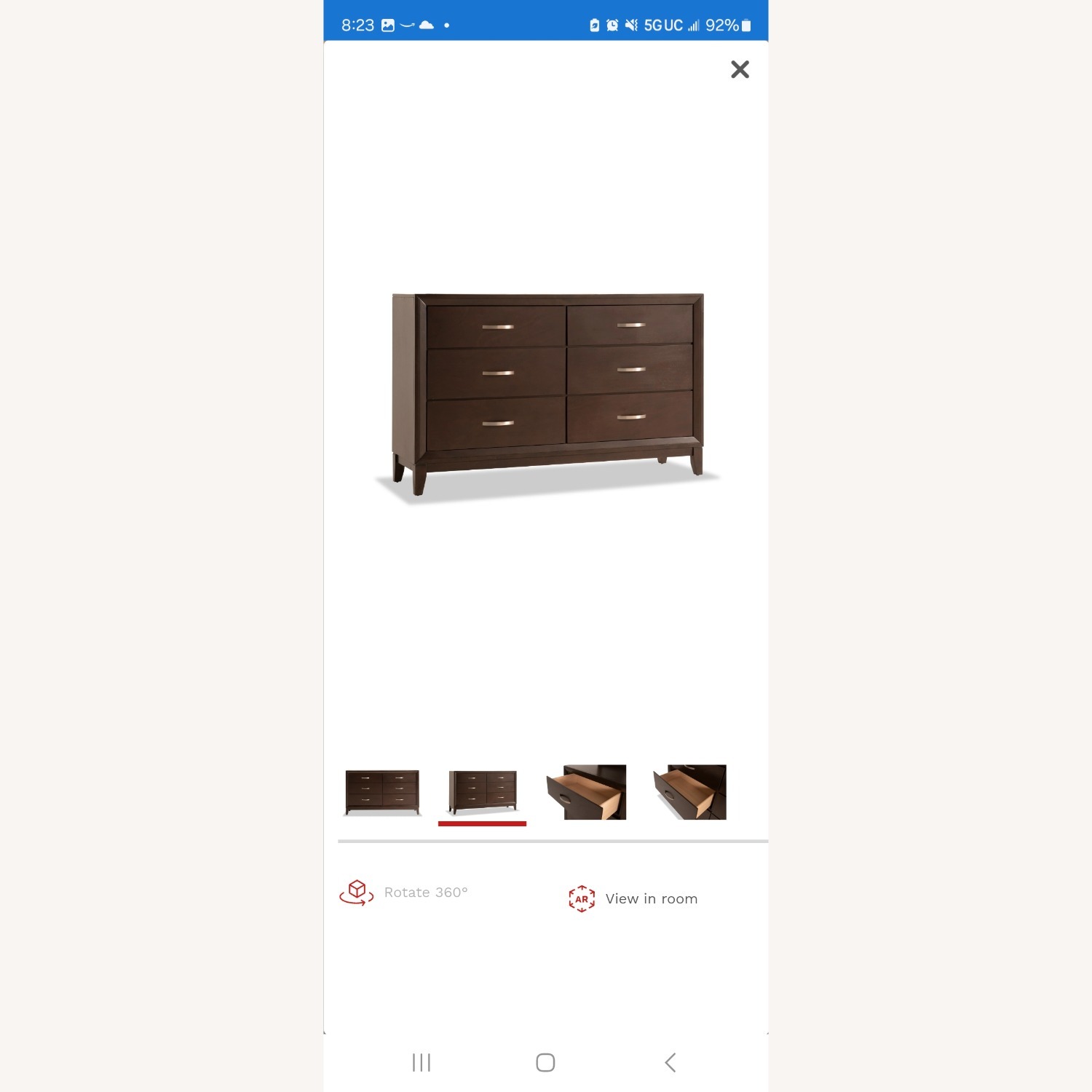 Tremont Espresso 6 Drawer Dresser - image-2