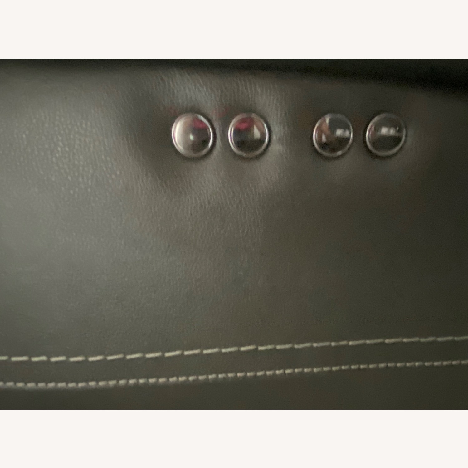 Dark Gray Leather Recliner Couch - image-3
