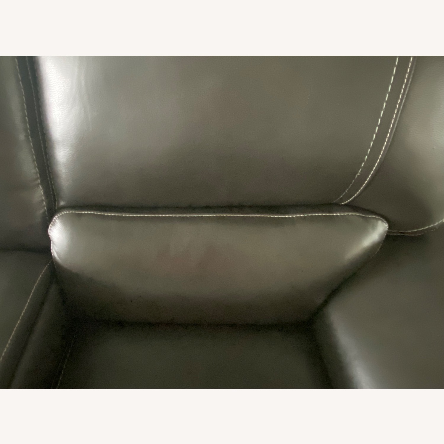 Dark Gray Leather Recliner Couch - image-4