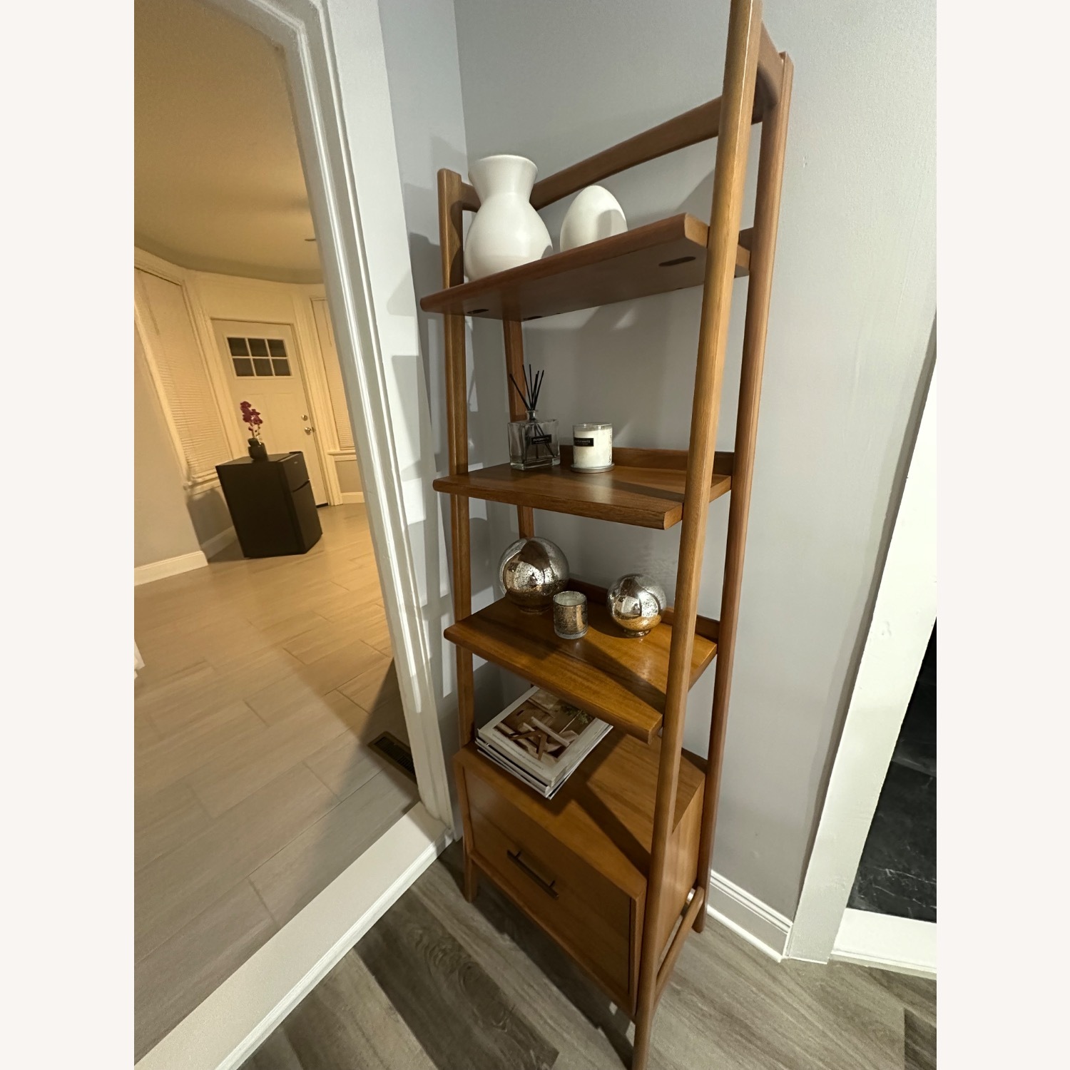 West Elm Mid-Century Bookshelf W Drawer (22") - image-2