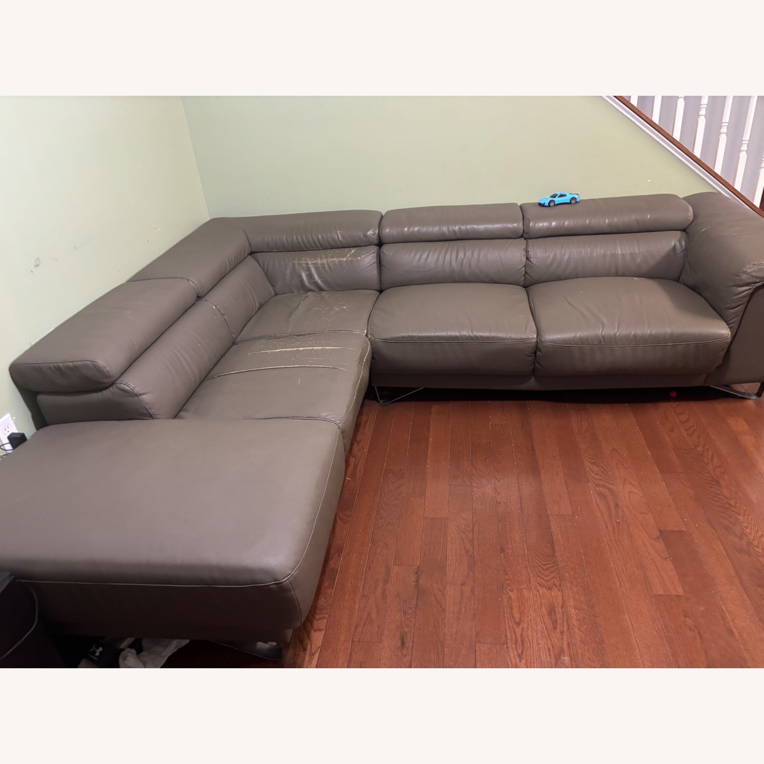 J&M Furniture Sectional Leather Sofa - image-2