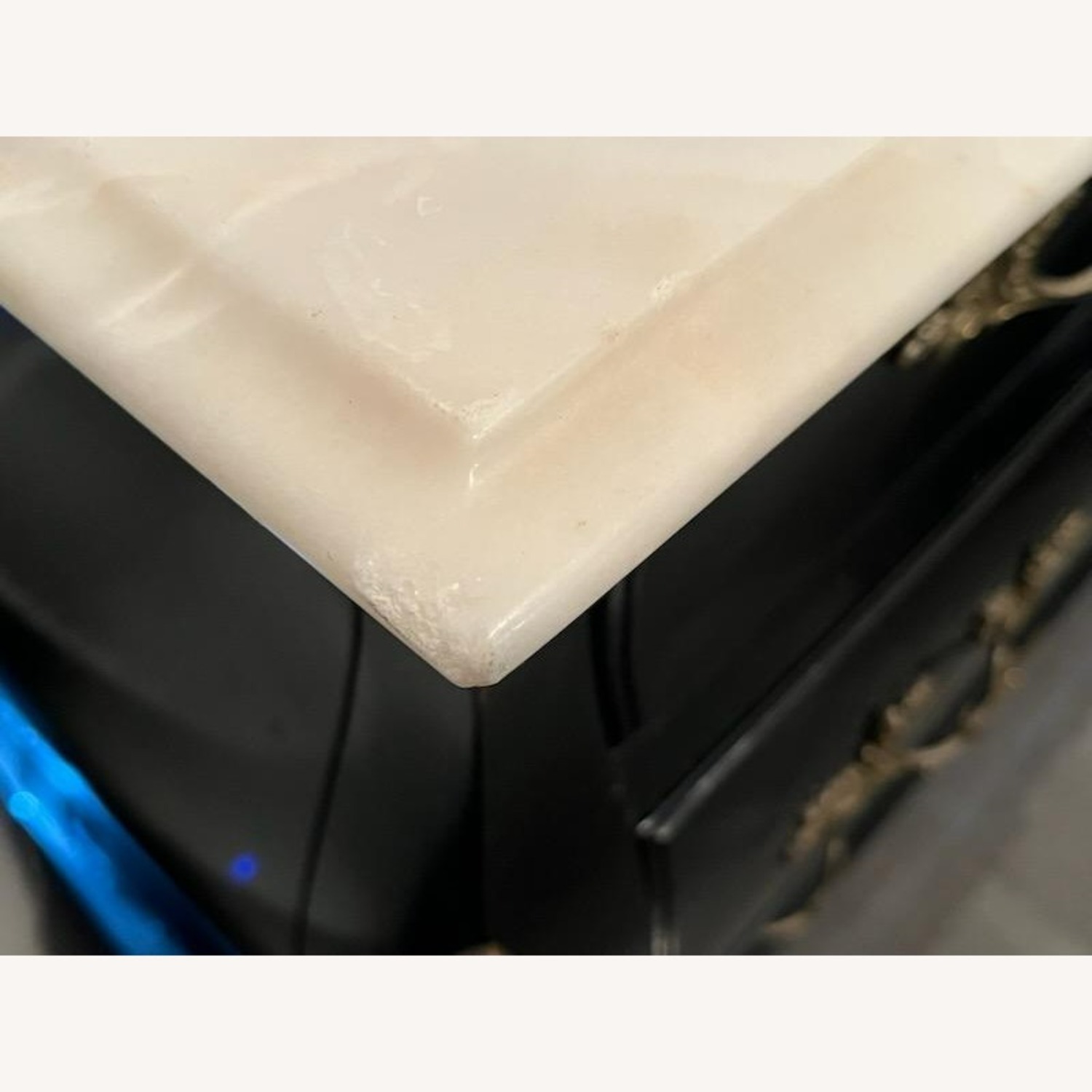 Marble Top Black Lacquer Bombay Dresser - image-6