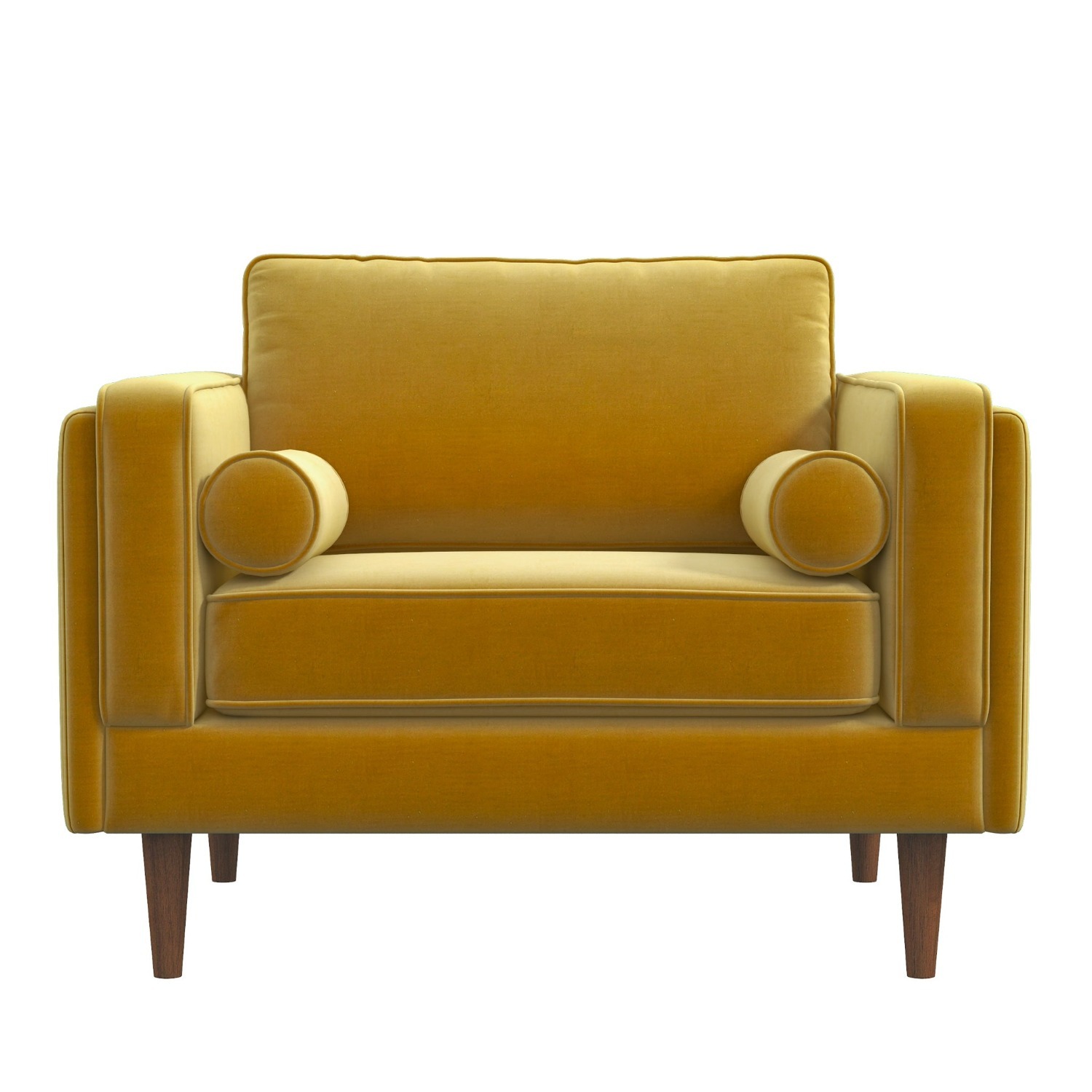 Fordham Gold Velvet Lounge Chair - image-1