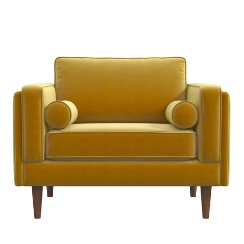 Used Fordham Gold Velvet Lounge Chair for sale on AptDeco