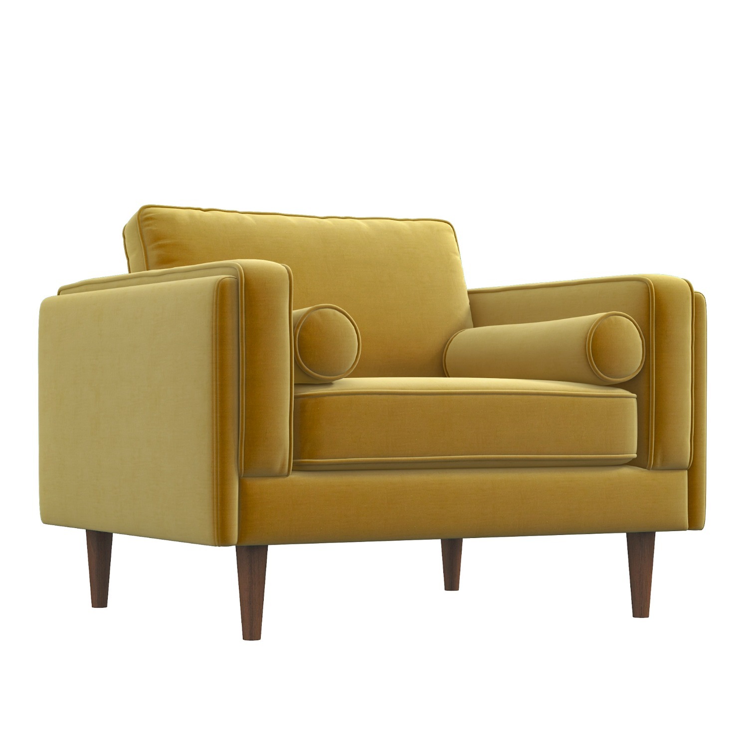 Fordham Gold Velvet Lounge Chair - image-5
