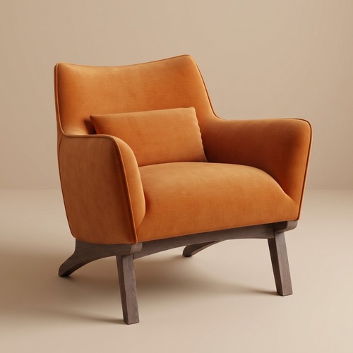 Used Casper Burnt Orange Velvet Lounge Chair for sale on AptDeco