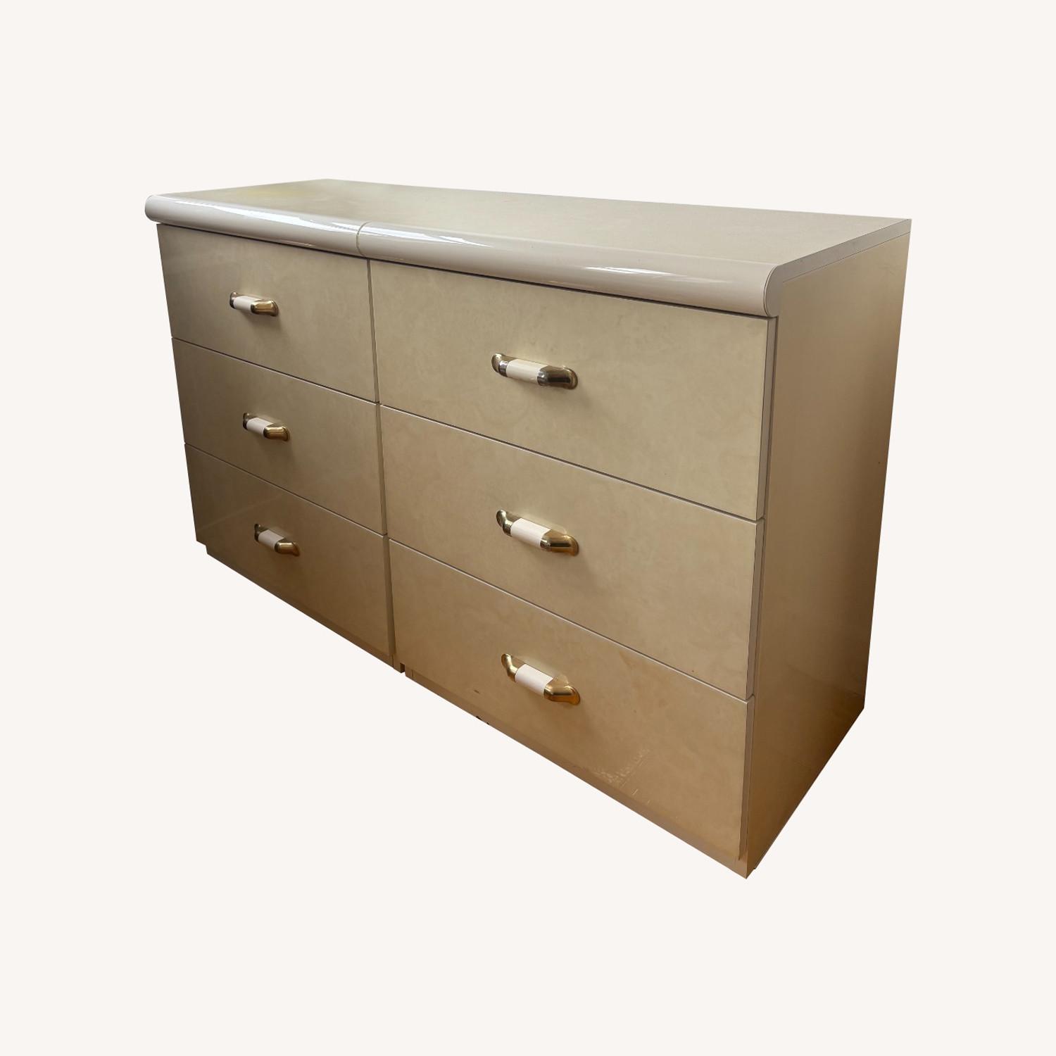 White Laminate Italian-Made Drawers - image-0
