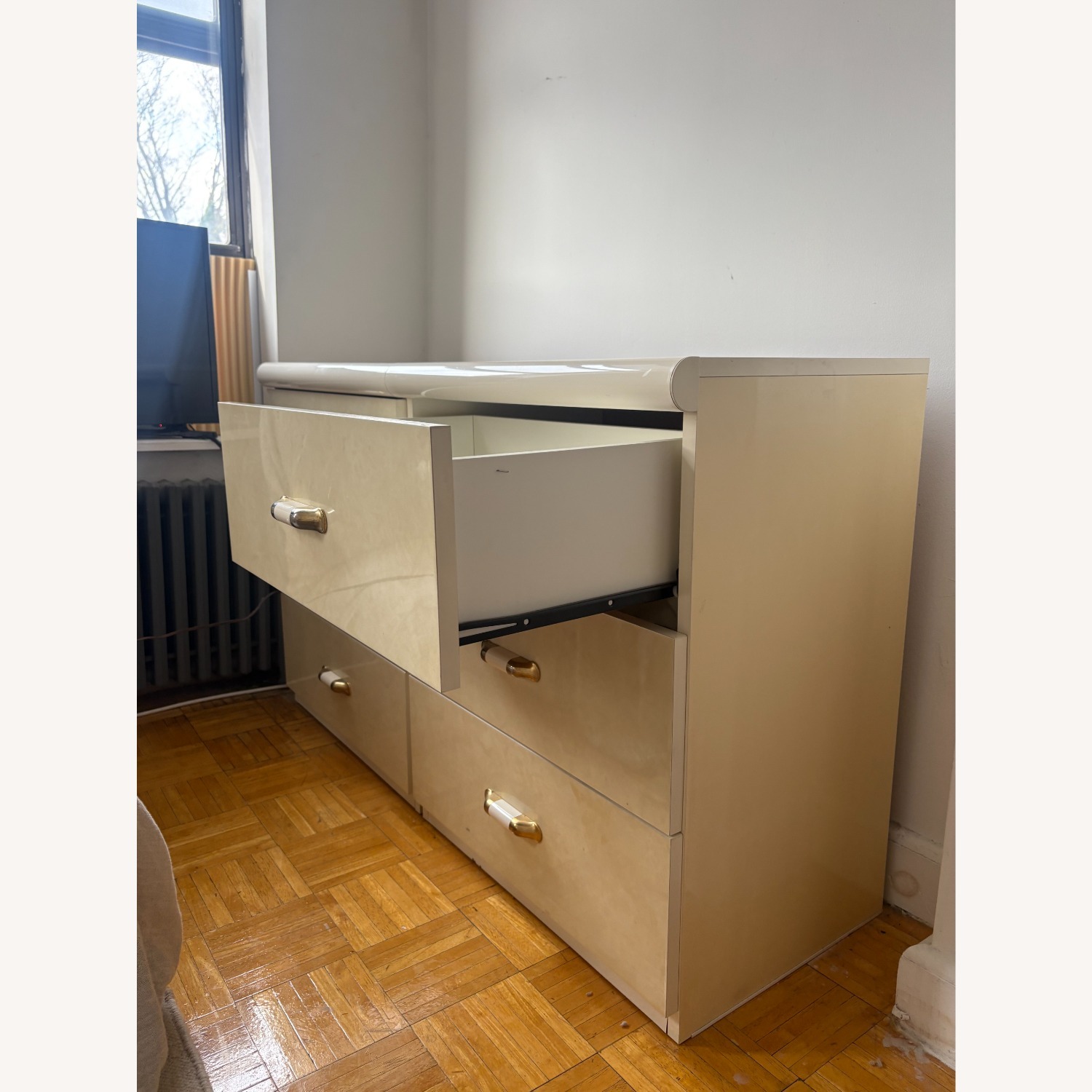 White Laminate Italian-Made Drawers - image-6