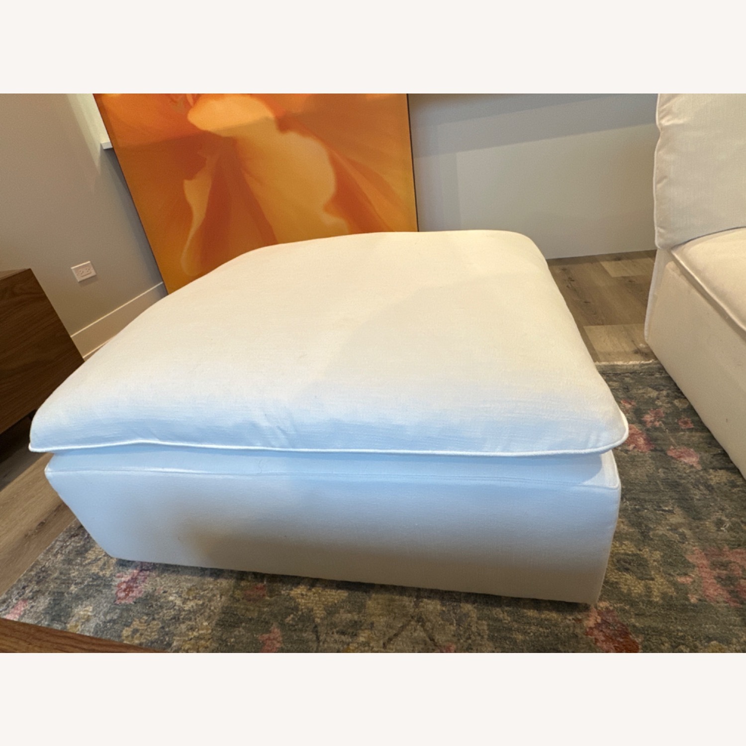 CB2 Lumis Ottoman (White) - image-2