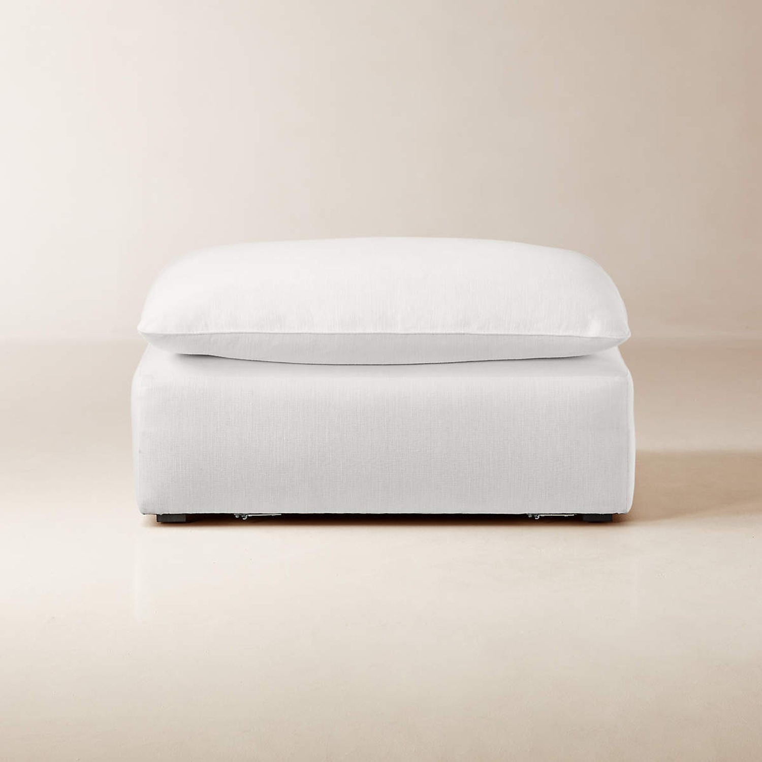 CB2 Lumis Ottoman (White) - image-4