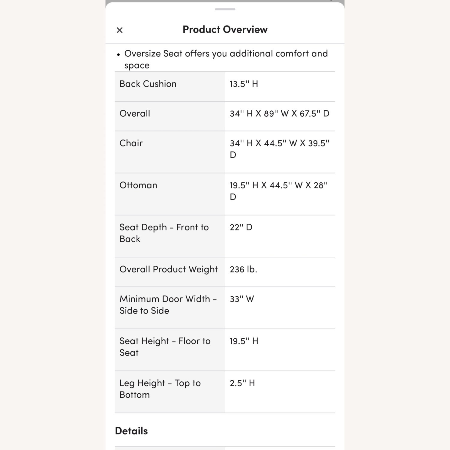 Wayfair Arzuaga 4 piece Couch - image-2