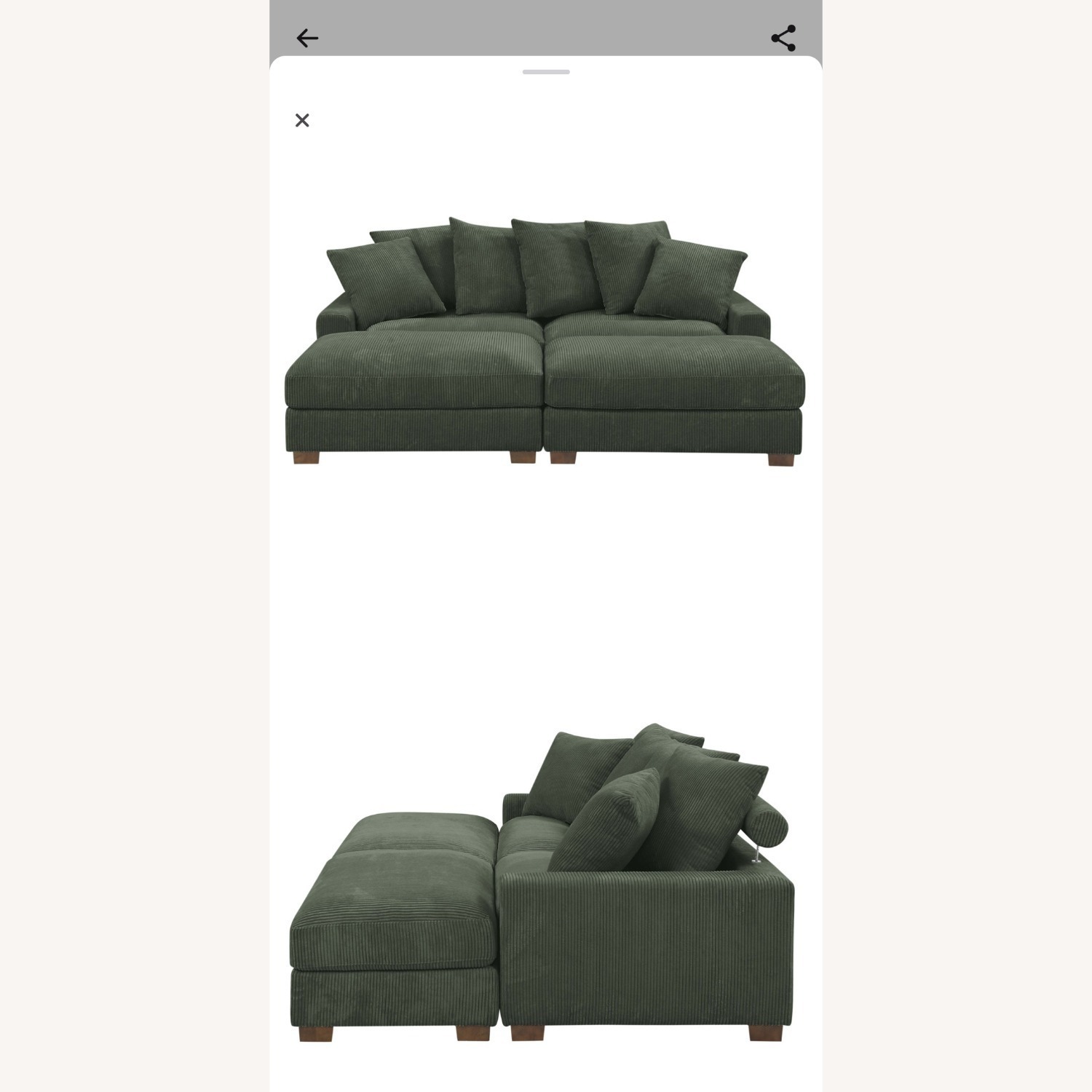 Wayfair Arzuaga 4 piece Couch - image-5