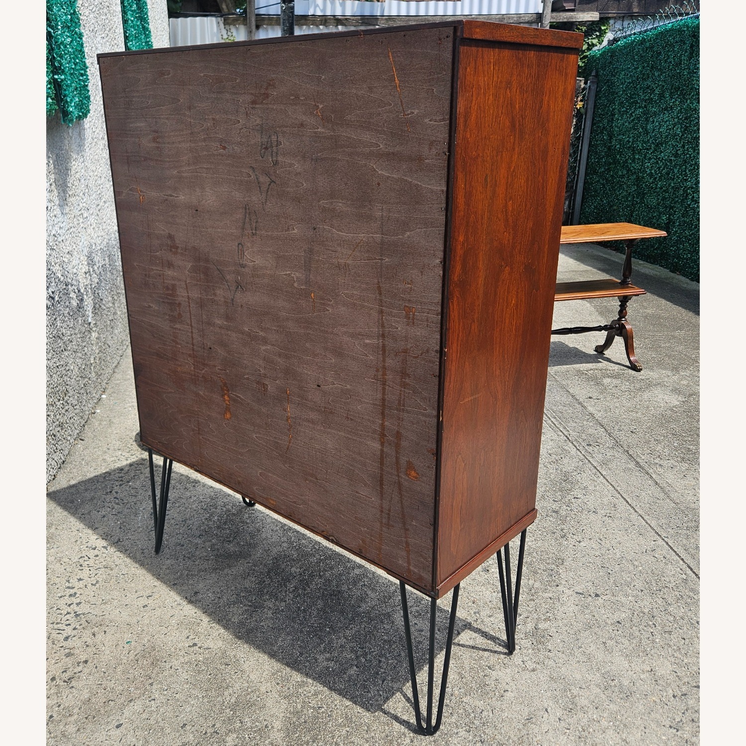 1970s Wood Cabinet With Glass Sliding Doors - image-4