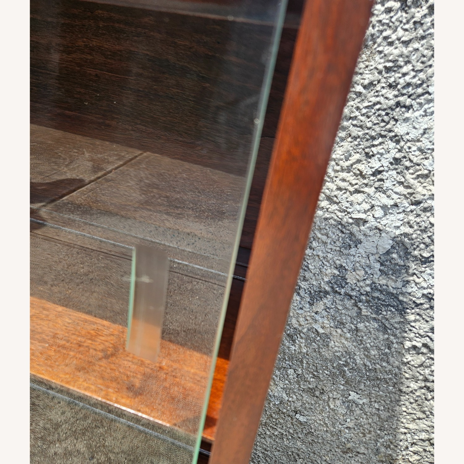 1970s Wood Cabinet With Glass Sliding Doors - image-11