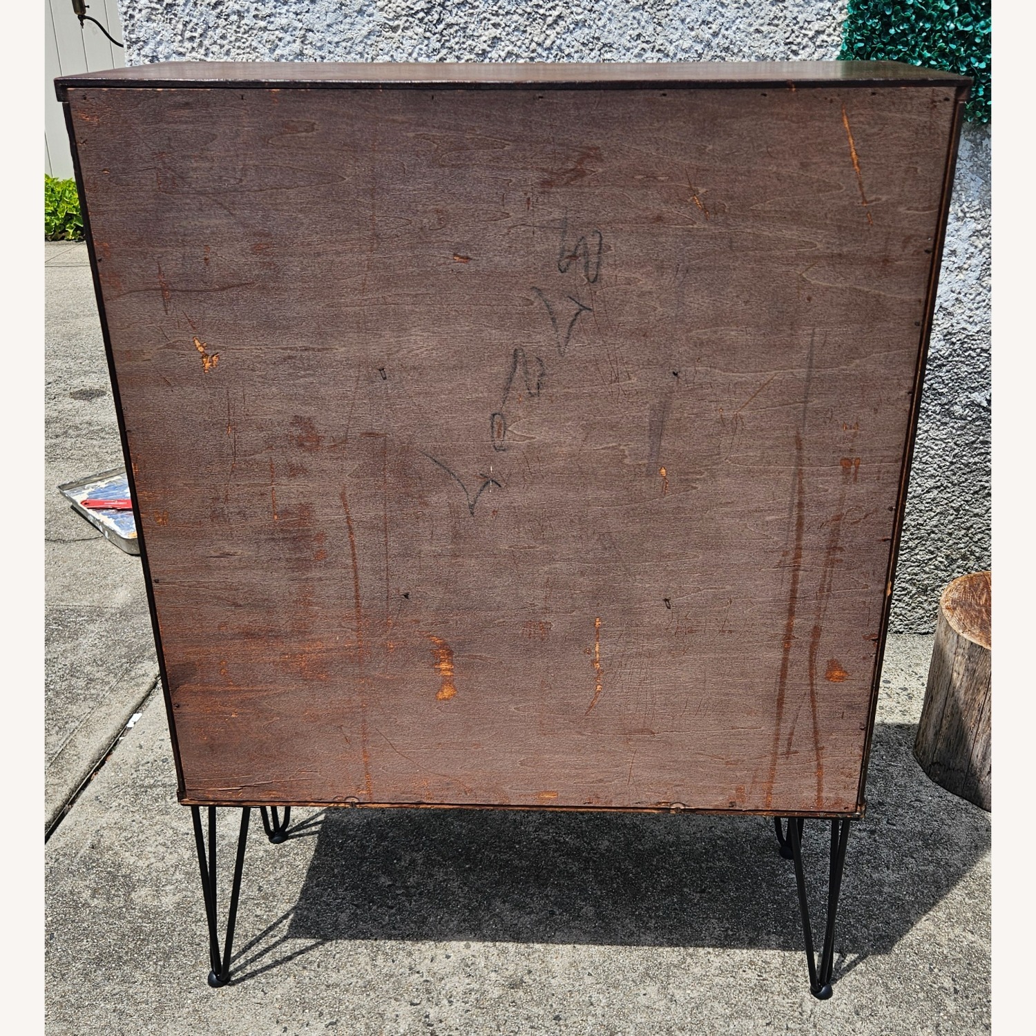 1970s Wood Cabinet With Glass Sliding Doors - image-9