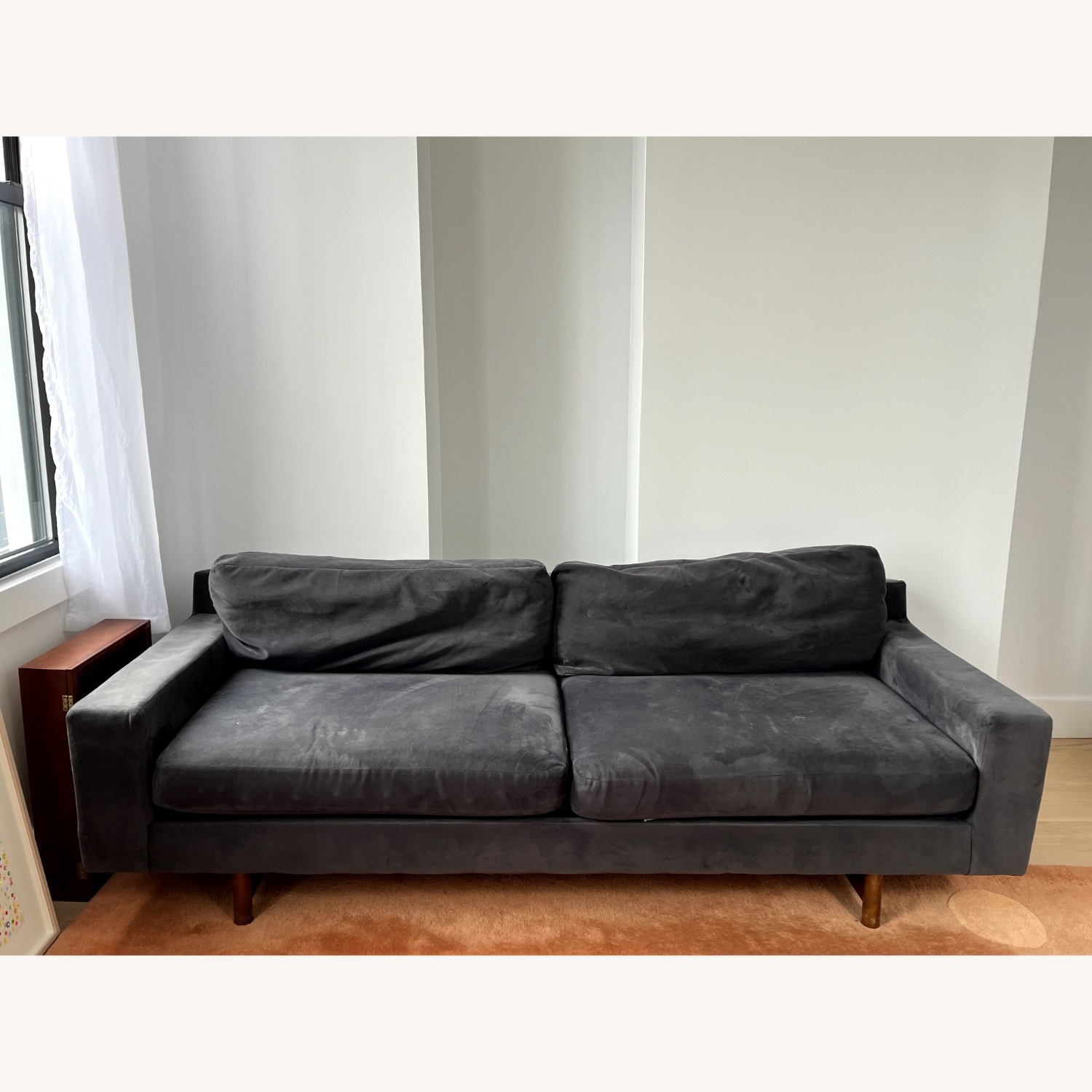 West Elm Eddy 82" Sofa, Performance Velvet, Shadow - image-3