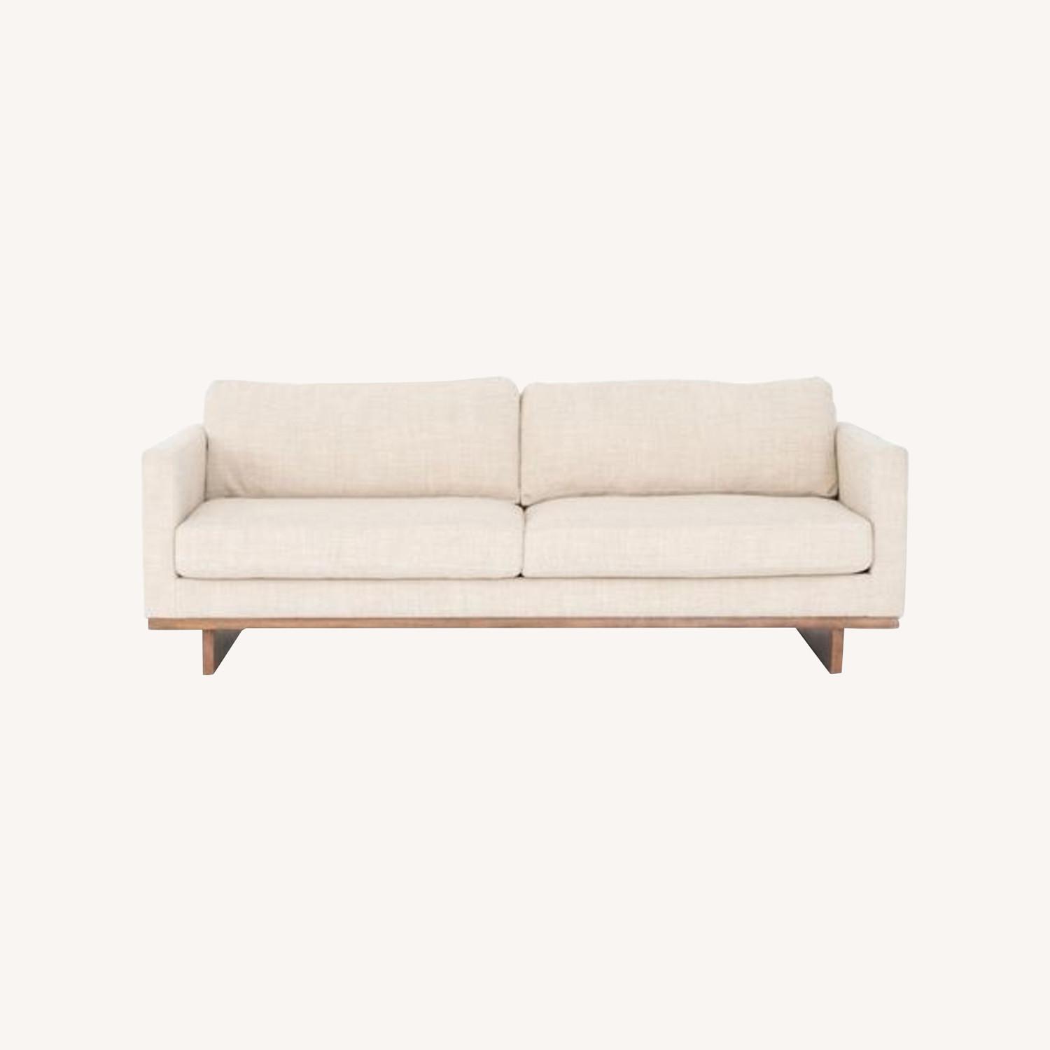 Ethan Modern Classic Cream Performance Cushion Back Sofa  - image-0