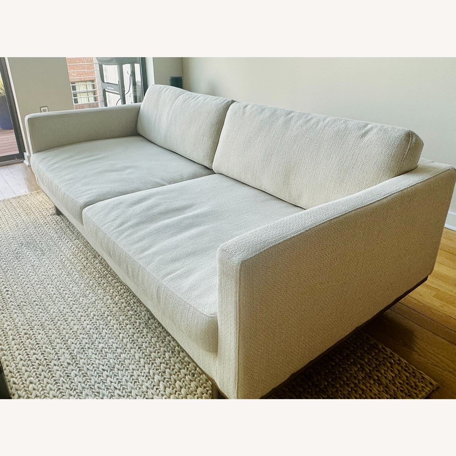Ethan Modern Classic Cream Performance Cushion Back Sofa  - image-3