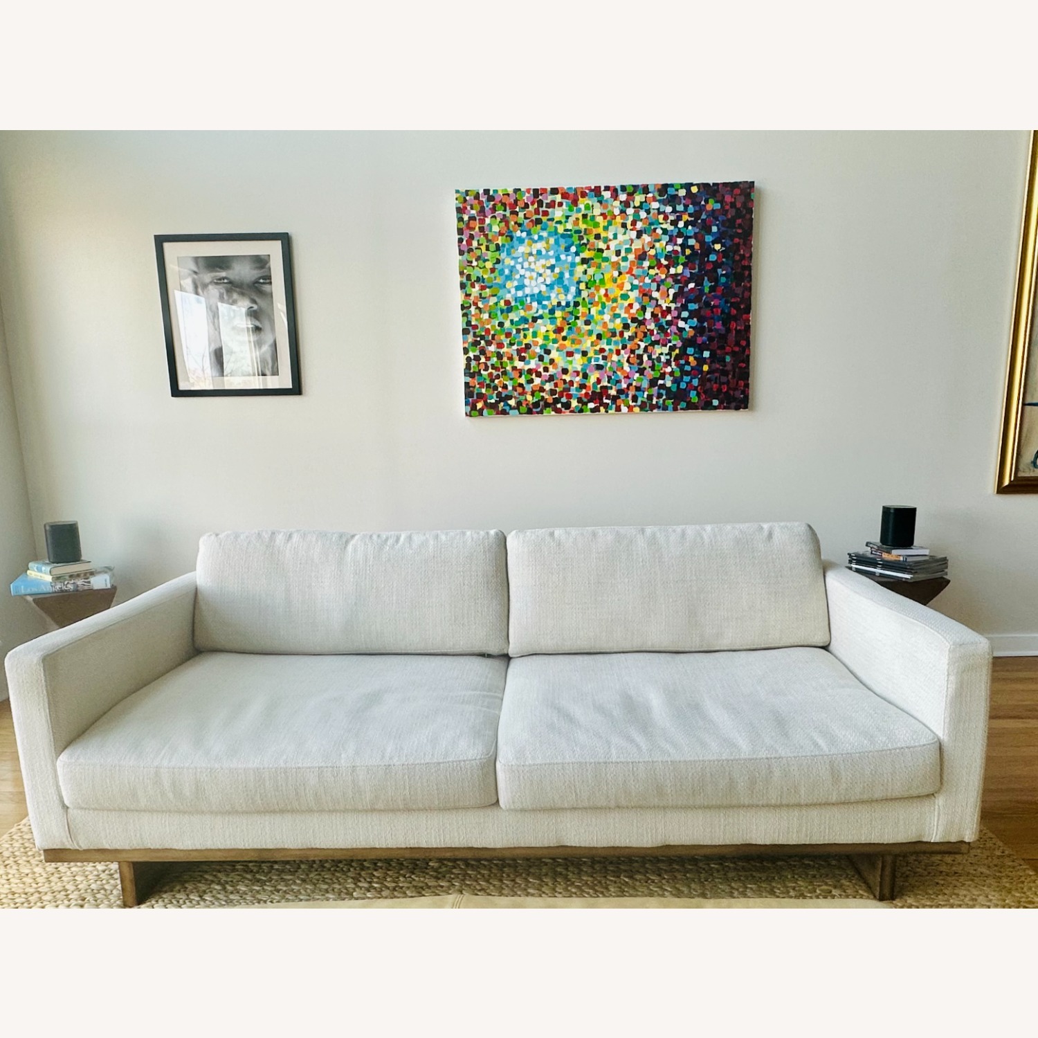 Ethan Modern Classic Cream Performance Cushion Back Sofa  - image-2