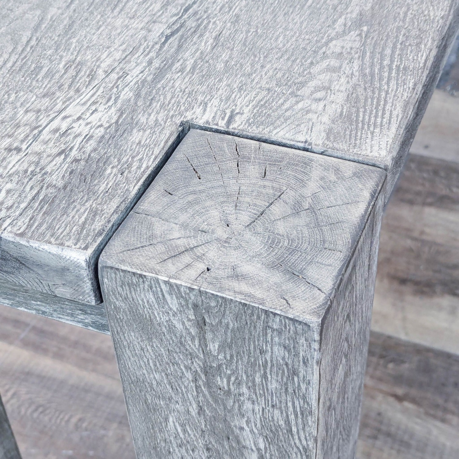 Restoration Hardware Reclaimed Oak Console Table - image-5