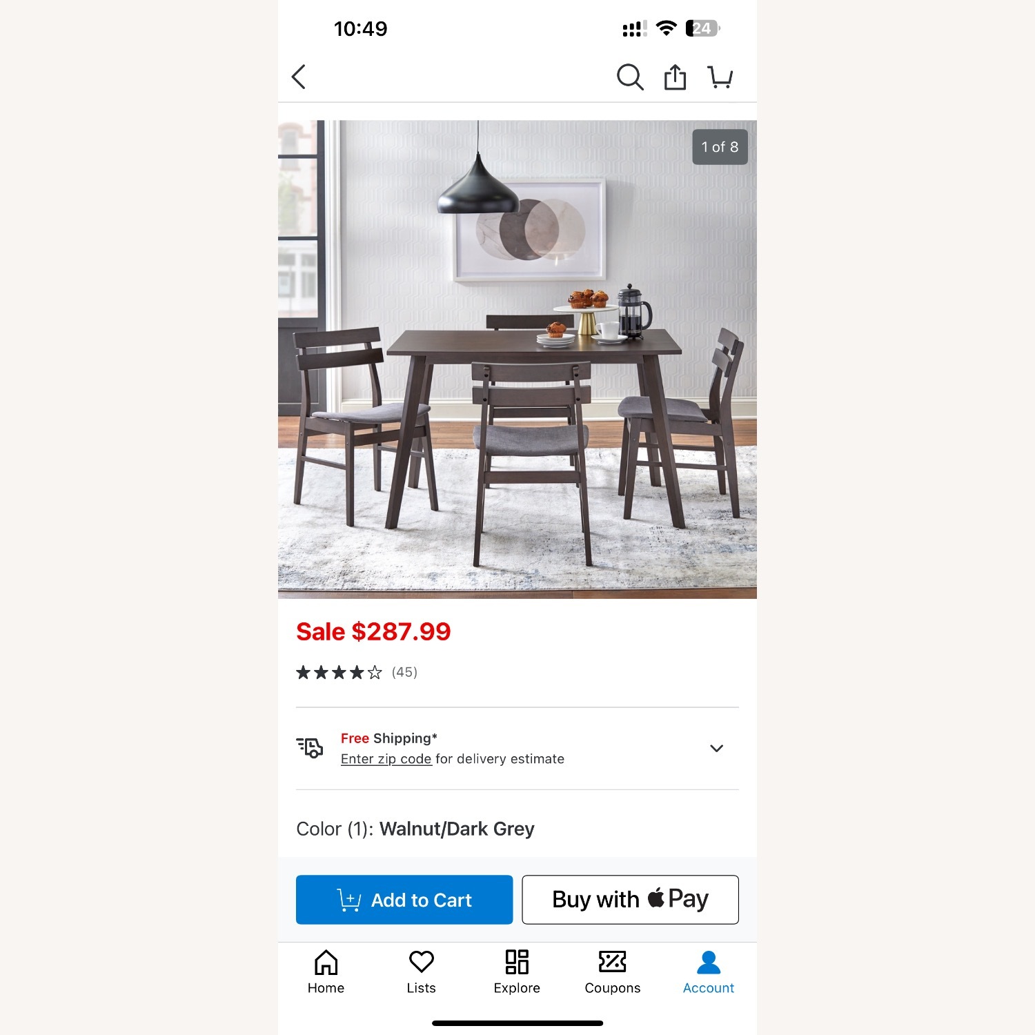 Simple Living fiesta 5 piece Dining Set - image-5