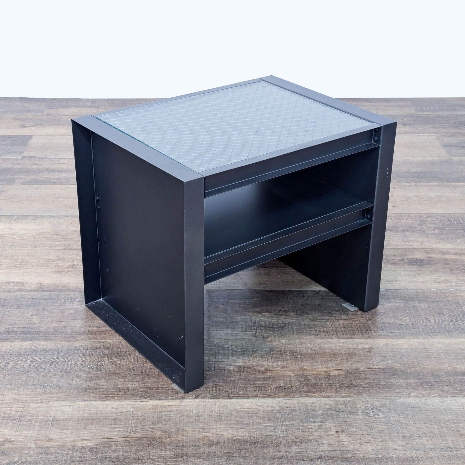 CB2 Metal End Table with Shelf - image-4