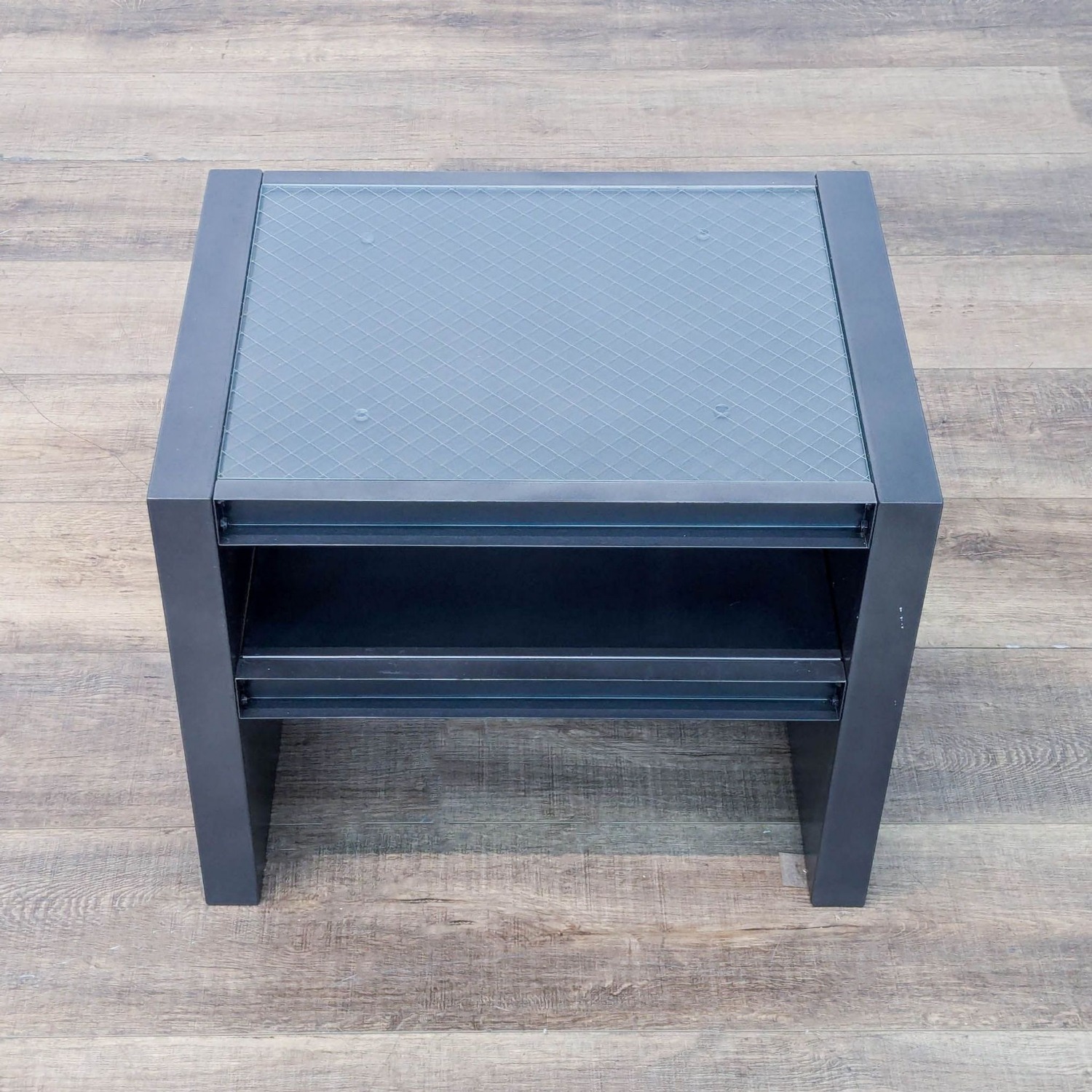 CB2 Metal End Table with Shelf - image-3