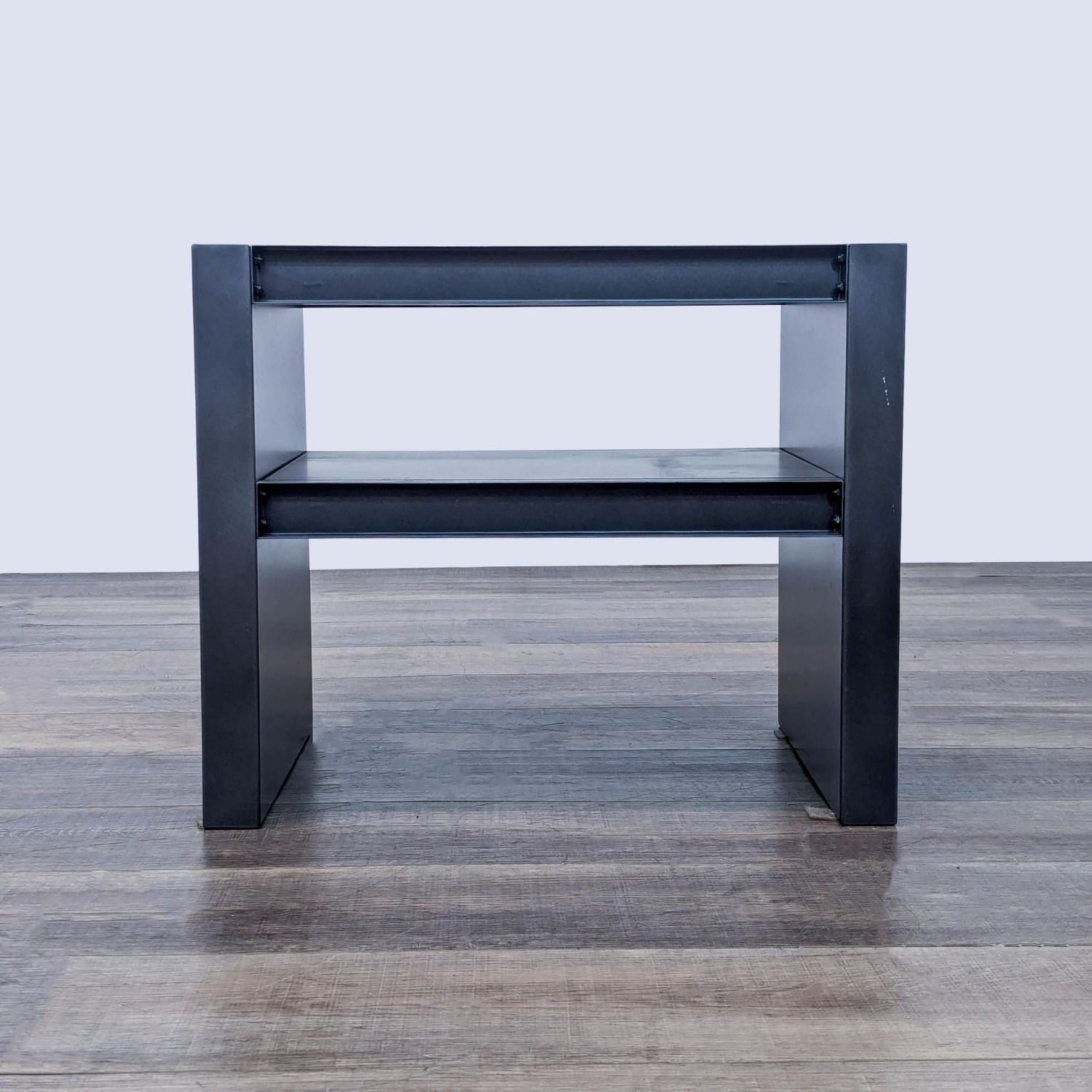 CB2 Metal End Table with Shelf - image-2