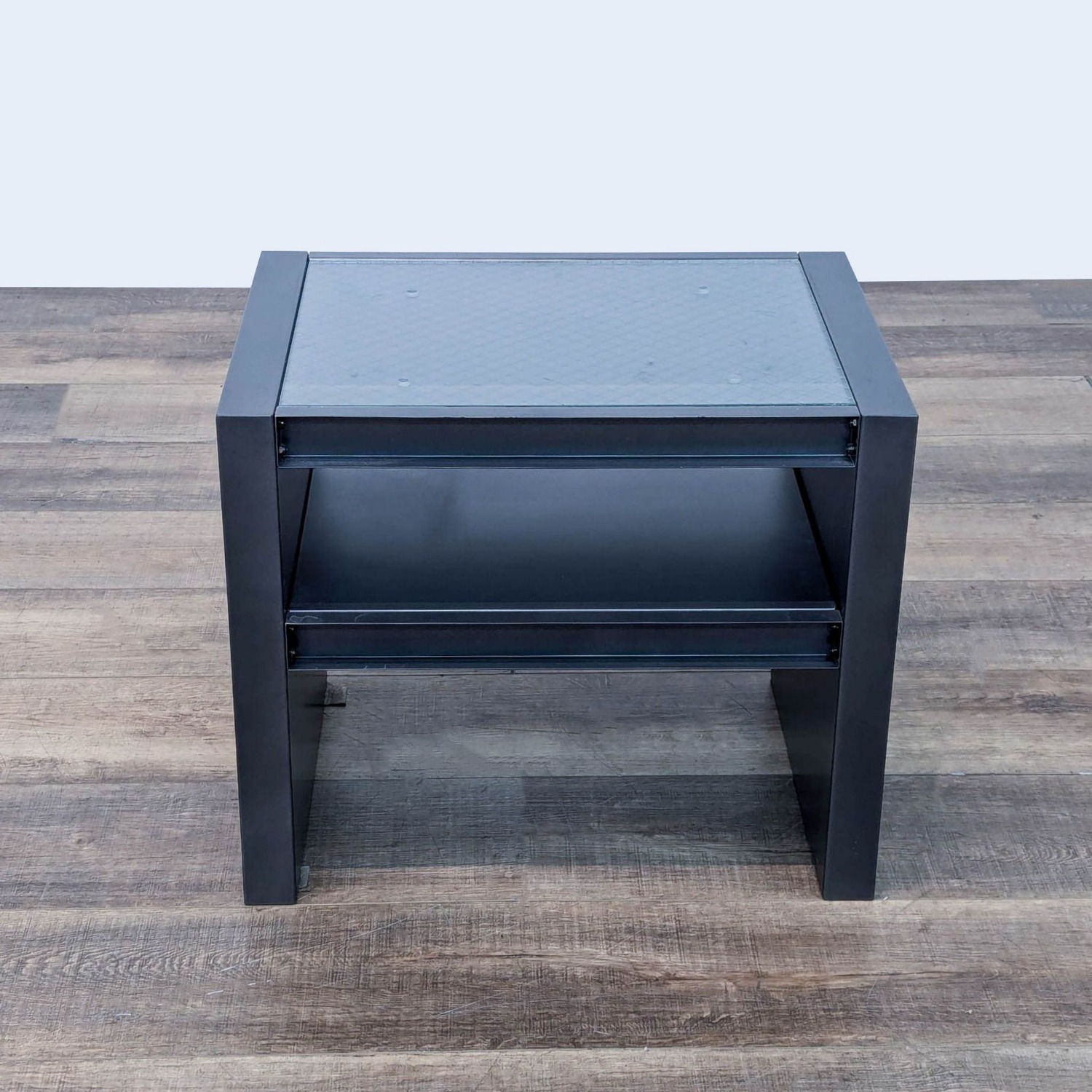 CB2 Metal End Table with Shelf - image-6