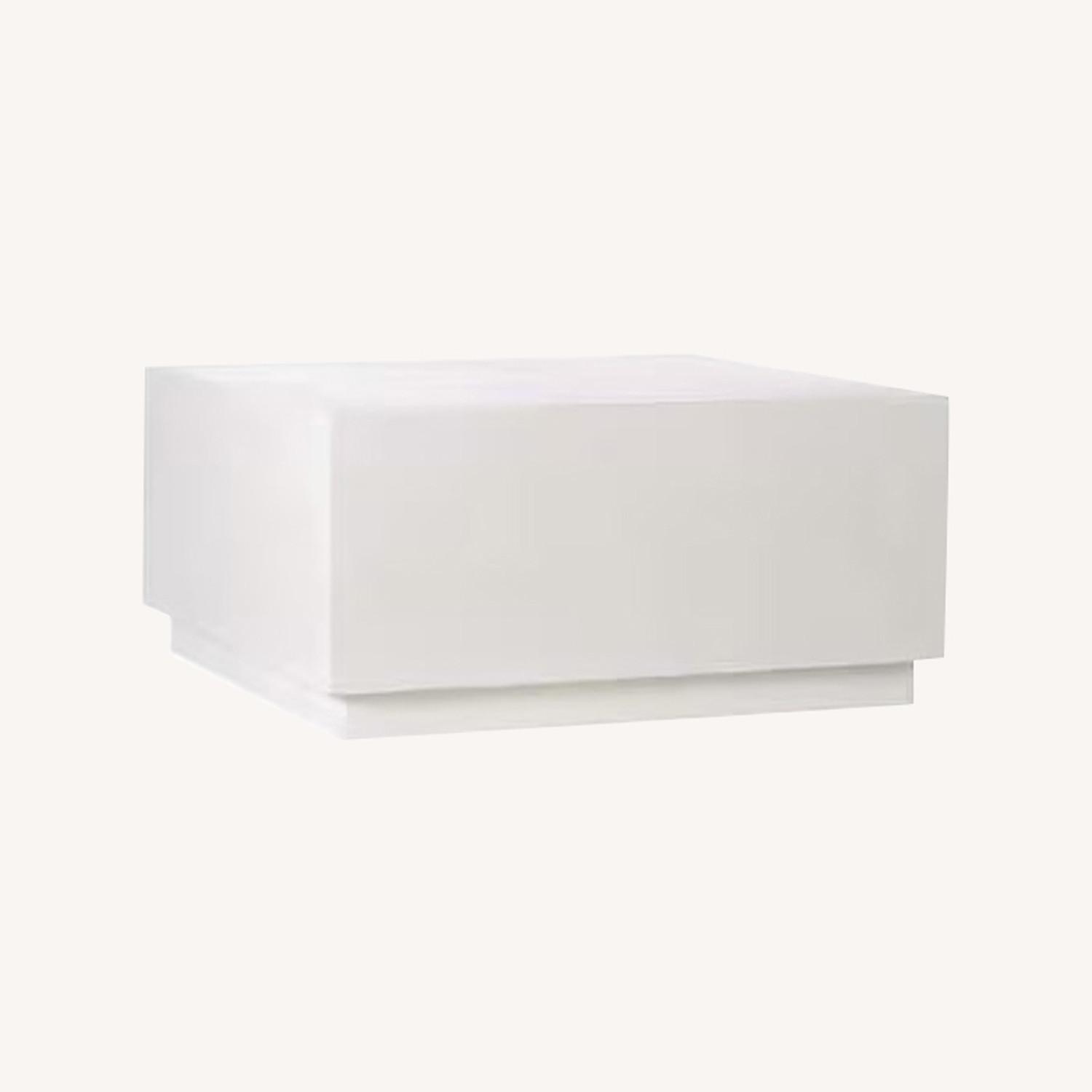 CB2 Matter Ivory Cement Square Coffee Table - image-0