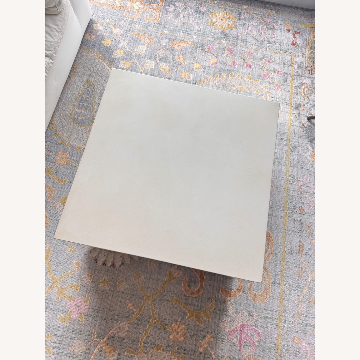 CB2 Matter Ivory Cement Square Coffee Table - image-2