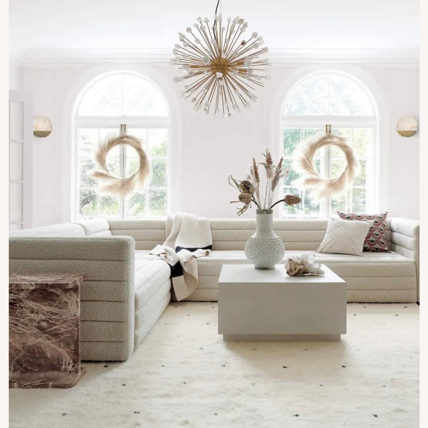 CB2 Matter Ivory Cement Square Coffee Table - image-3