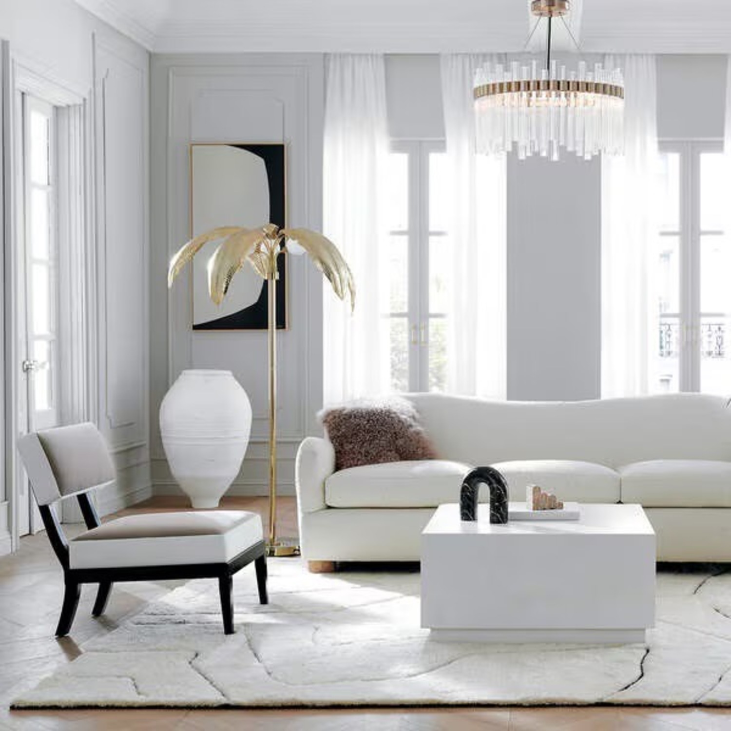 CB2 Matter Ivory Cement Square Coffee Table - image-4