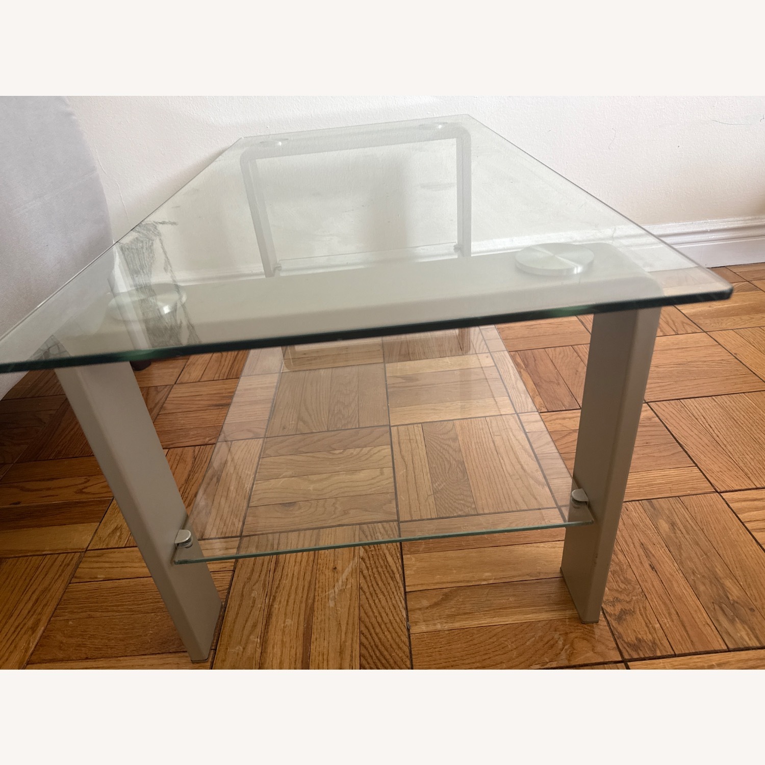 Wide Rectangular Table in Nickel - image-3
