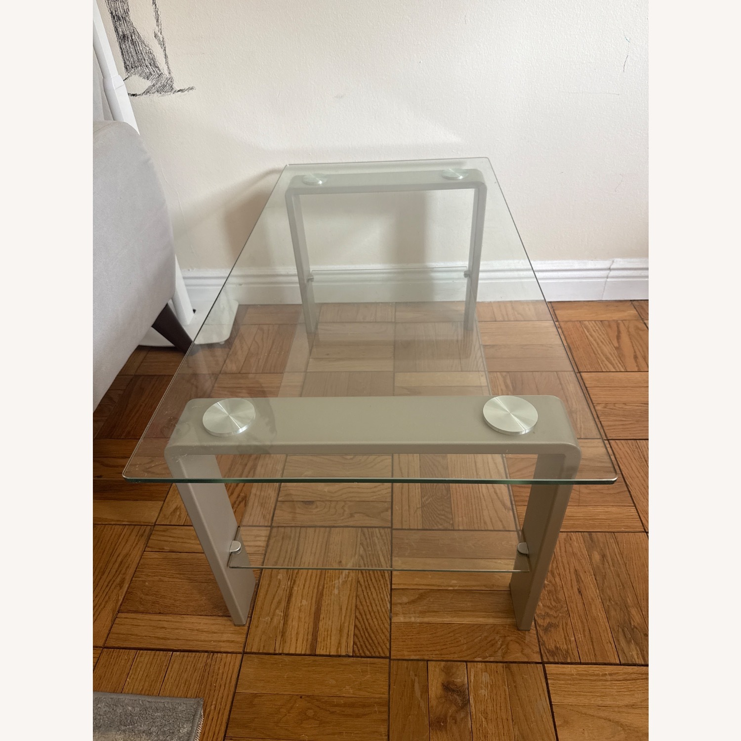 Wide Rectangular Table in Nickel - image-2