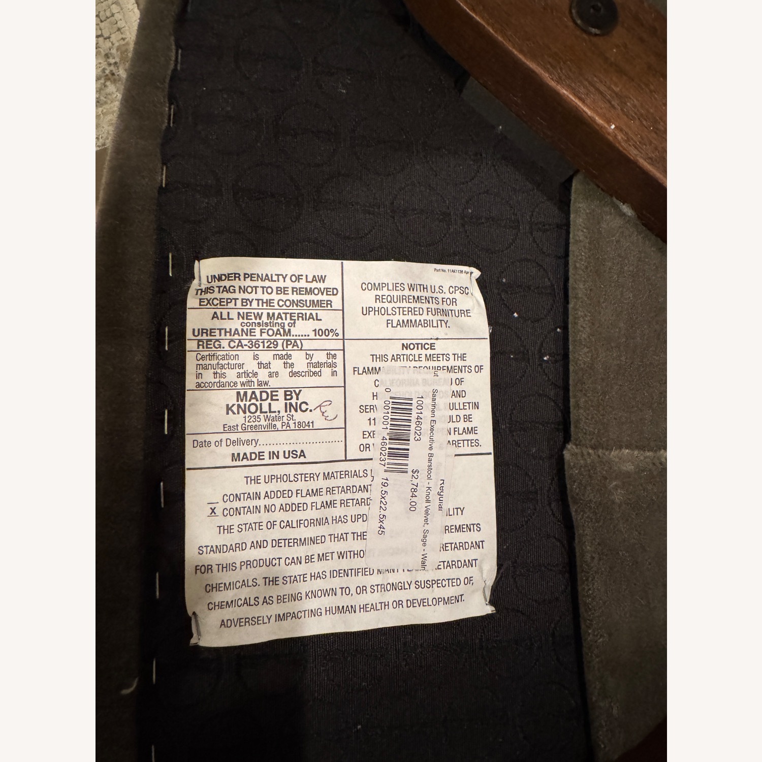 Velvet Saarinen Executive Stool - image-8