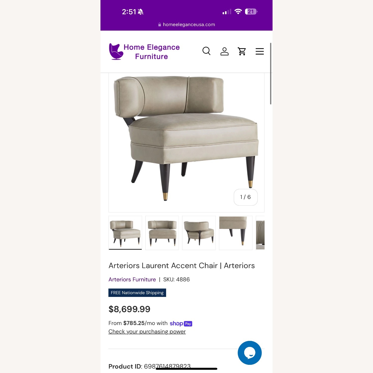 Arteriors Laurent Chair - image-18