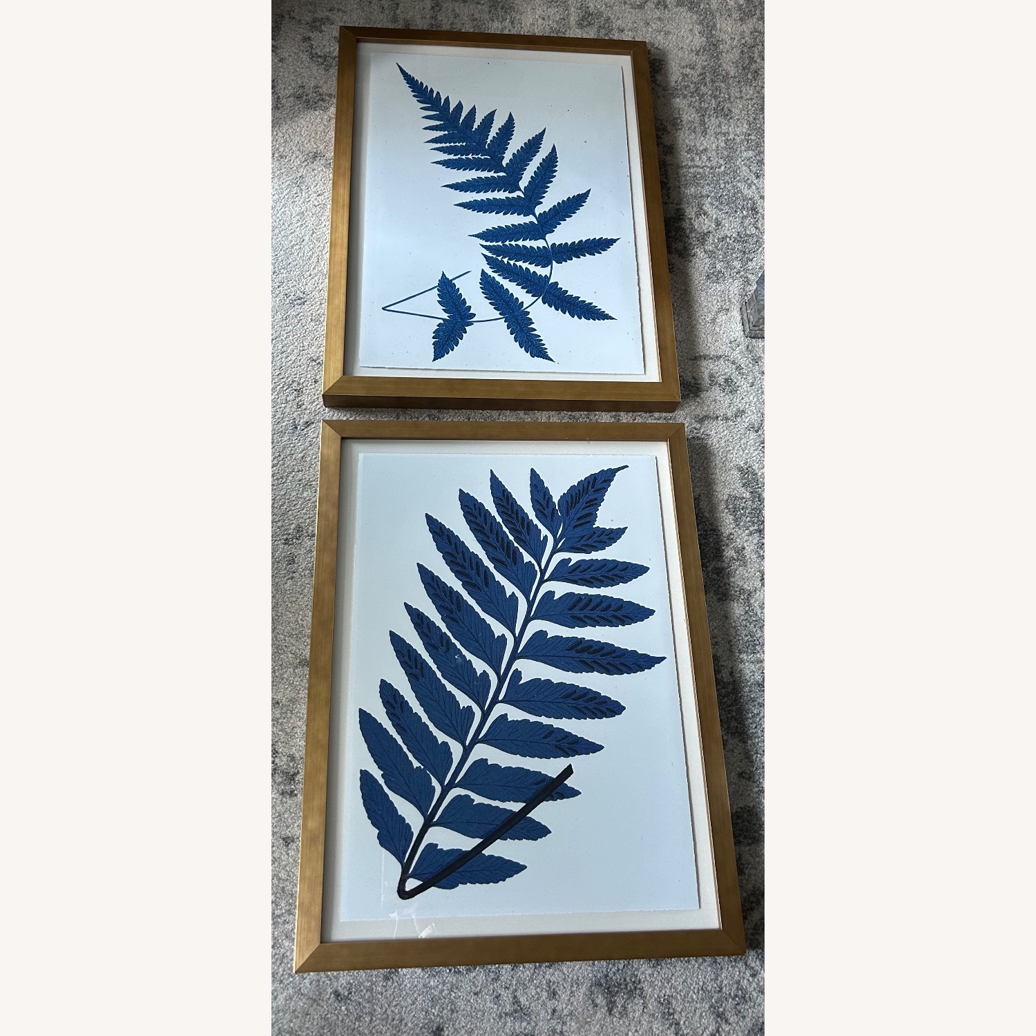 Ballard Designs Indigo Fern Leaf Art - image-2