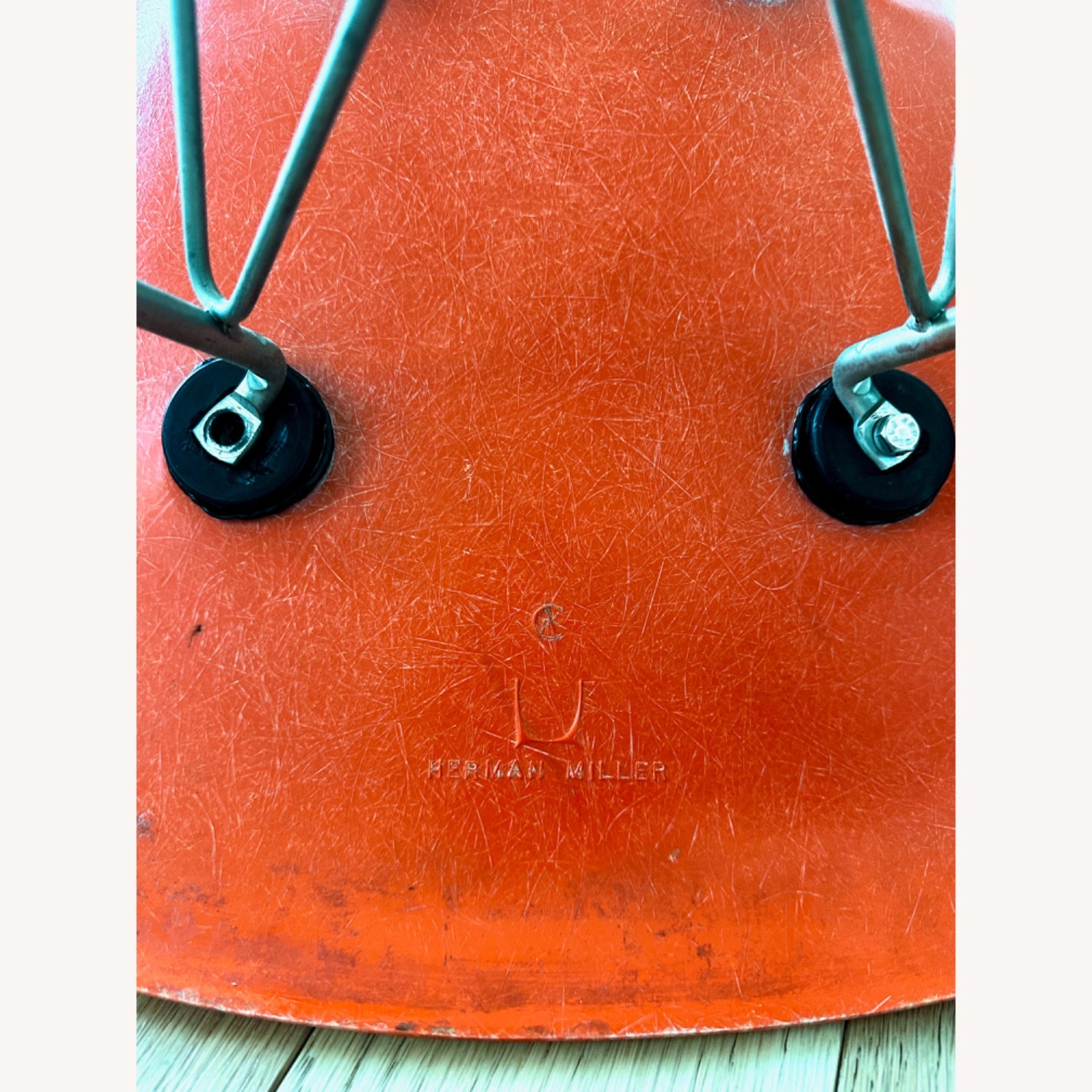 Original Orange Eames Eiffel Fiberglass Chair - image-4
