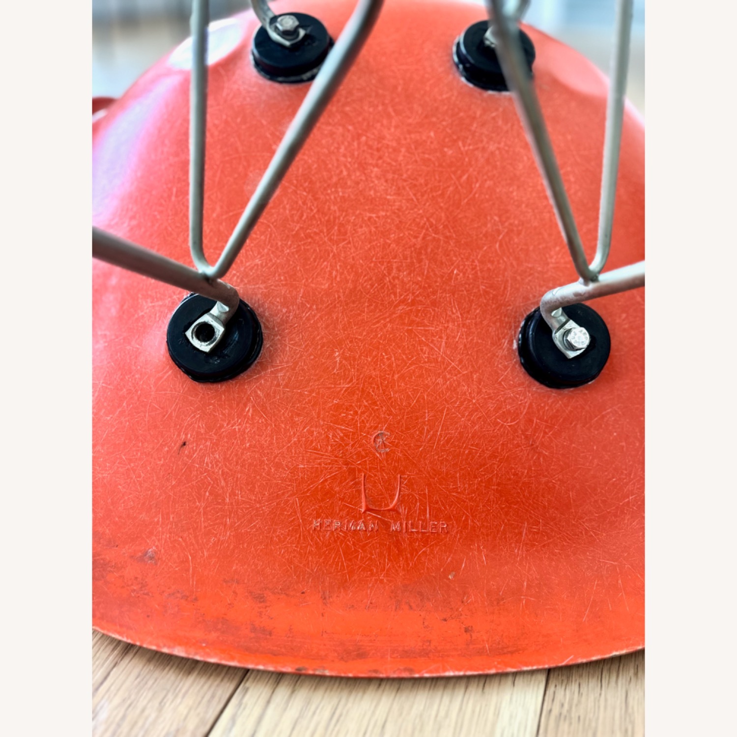 Original Orange Eames Eiffel Fiberglass Chair - image-3
