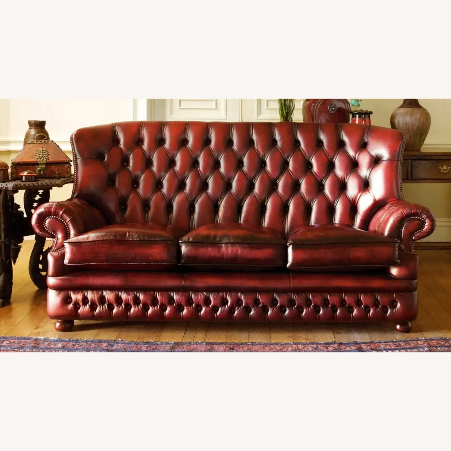 Fleming Howland Chesterfield Leather Sofa - image-0